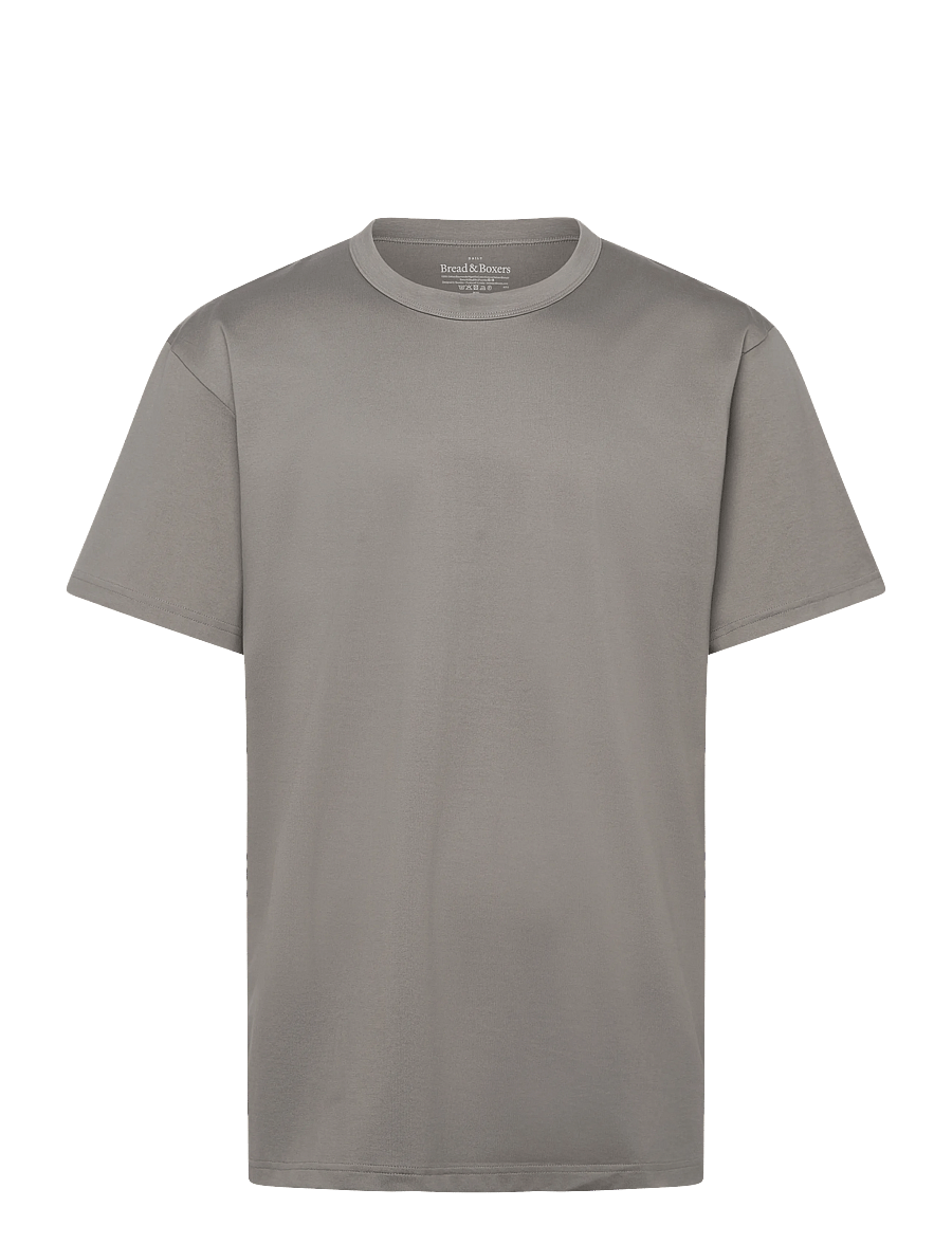 Bread & Boxers - Crew Neck PIma - kurzärmelige t-shirts - fog grey - 1