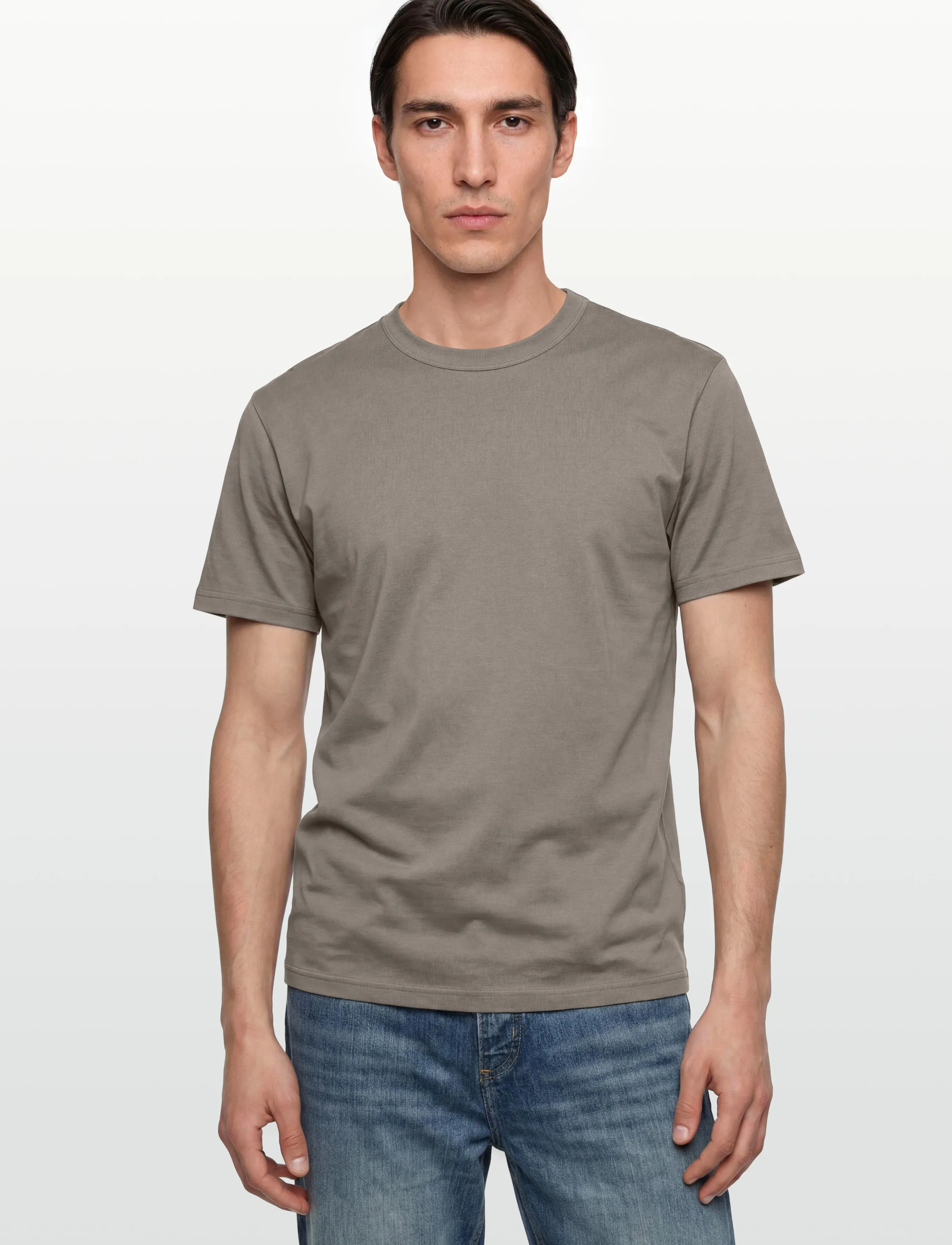 Bread & Boxers - Crew Neck PIma - basic t-shirts - fog grey - 3