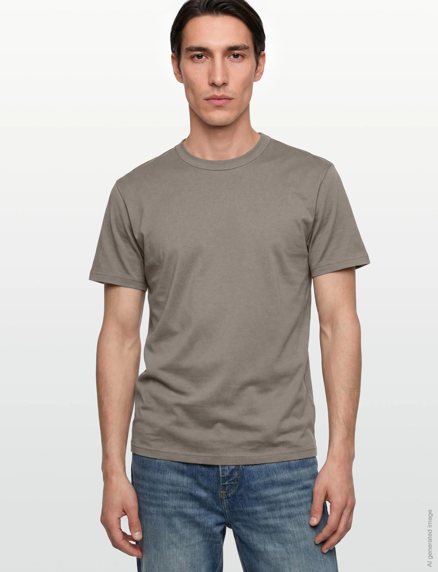 Bread & Boxers - Crew Neck PIma - kurzärmelige t-shirts - fog grey - 3