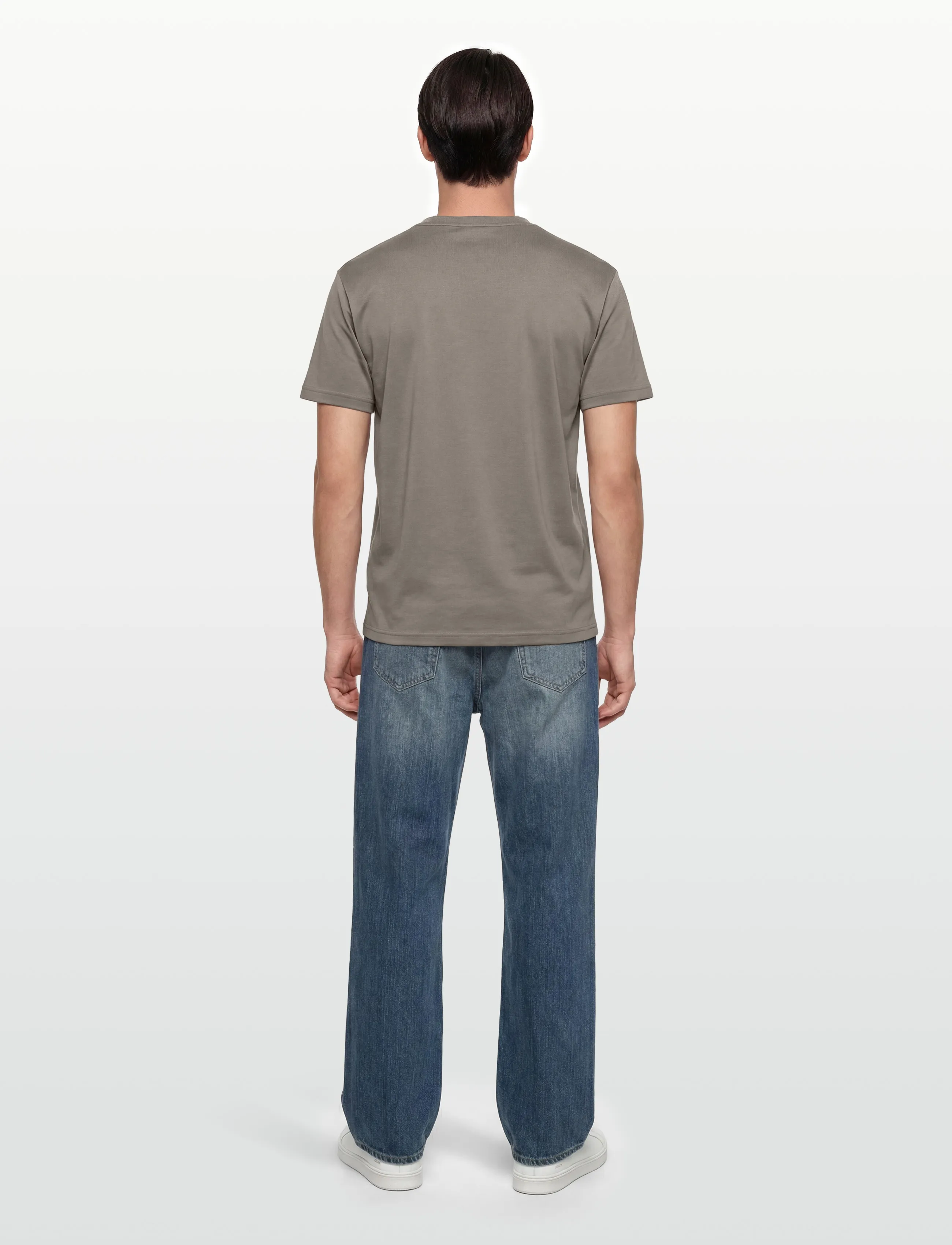 Bread & Boxers - Crew Neck PIma - basic t-shirts - fog grey - 4