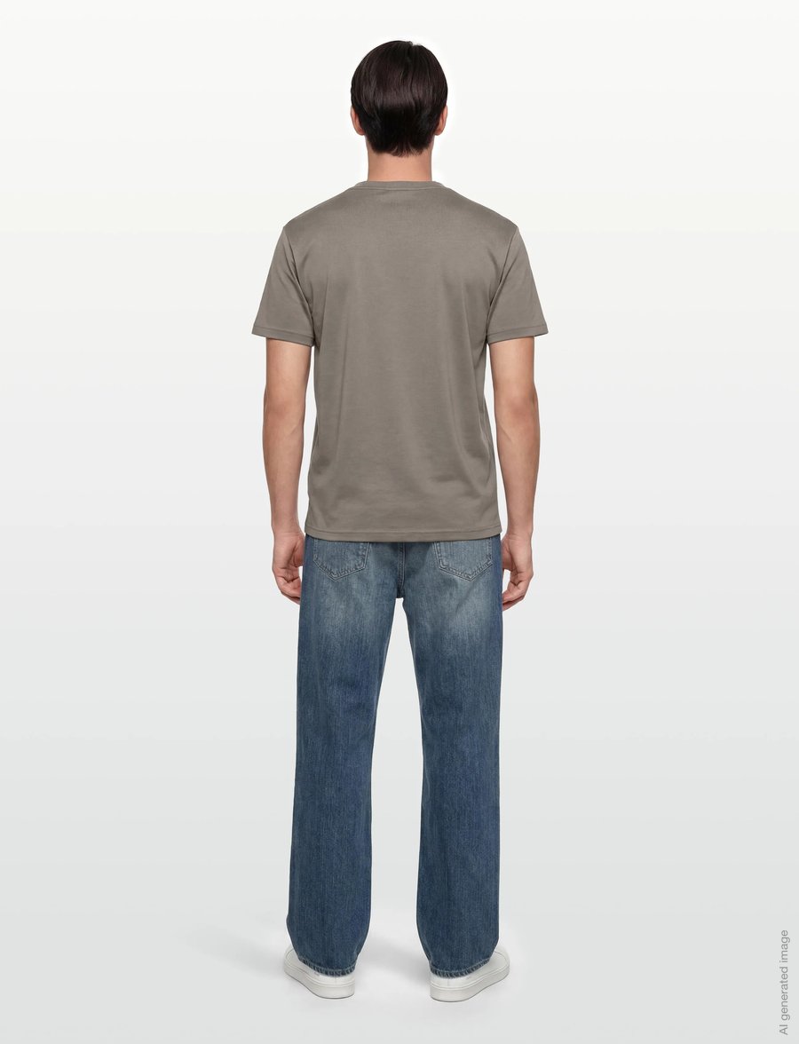 Bread & Boxers - Crew Neck PIma - kurzärmelige t-shirts - fog grey - 4