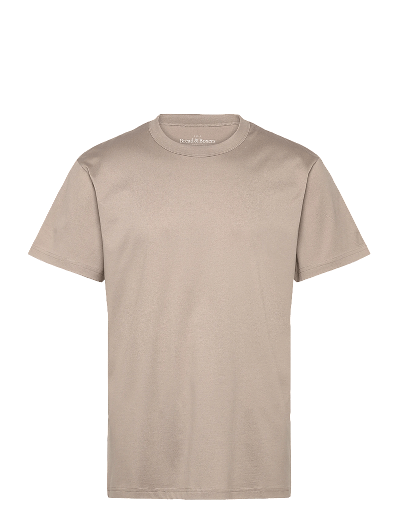 Bread & Boxers - Crew Neck PIma - korte mouwen - greige - 0