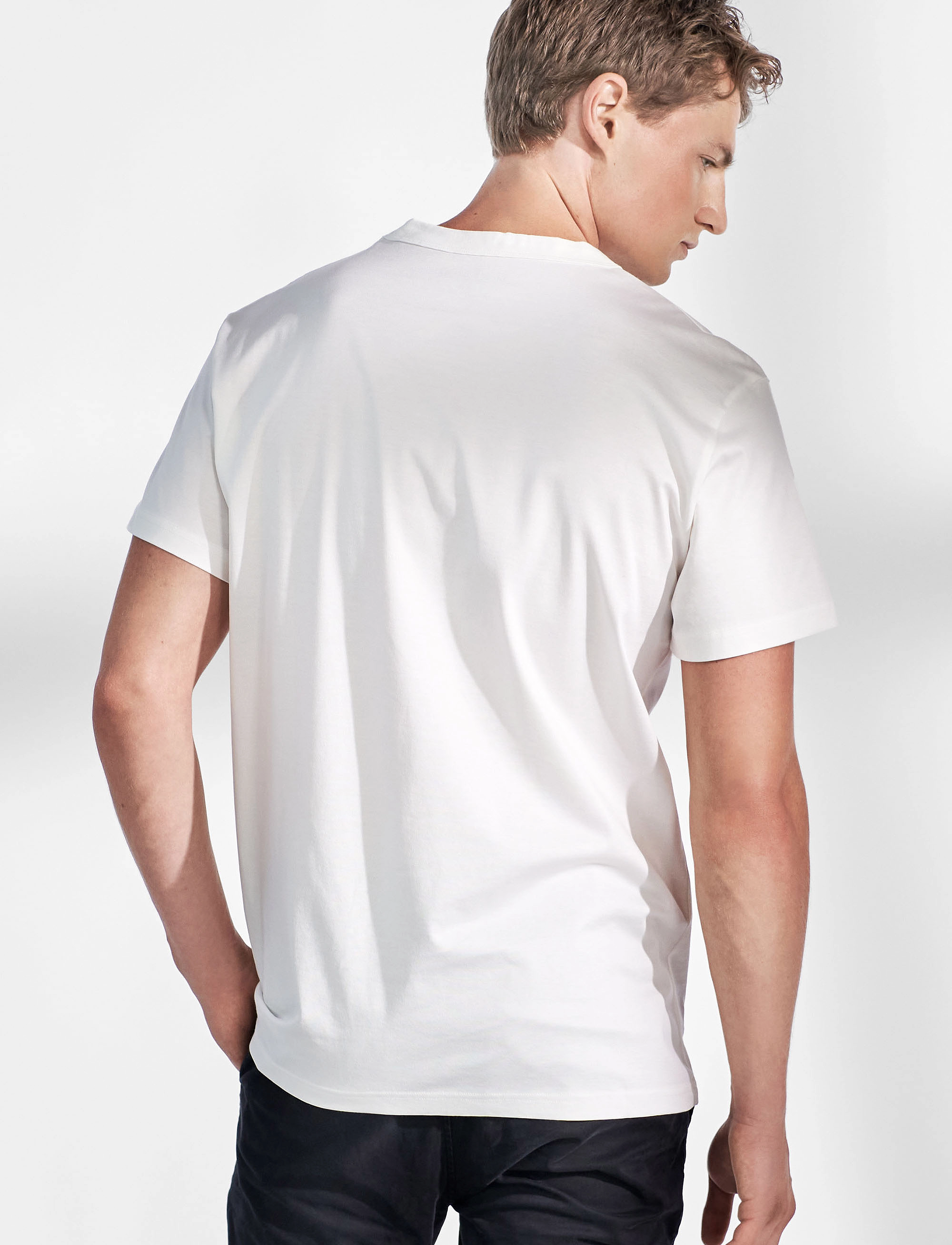 Bread & Boxers - Crew Neck PIma - basic t-shirts - ivory white - 5