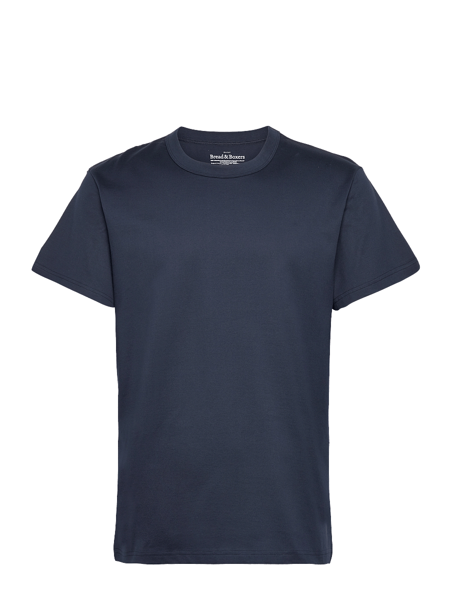 Bread & Boxers - Crew Neck PIma - kurzärmelig - navy blue - 1