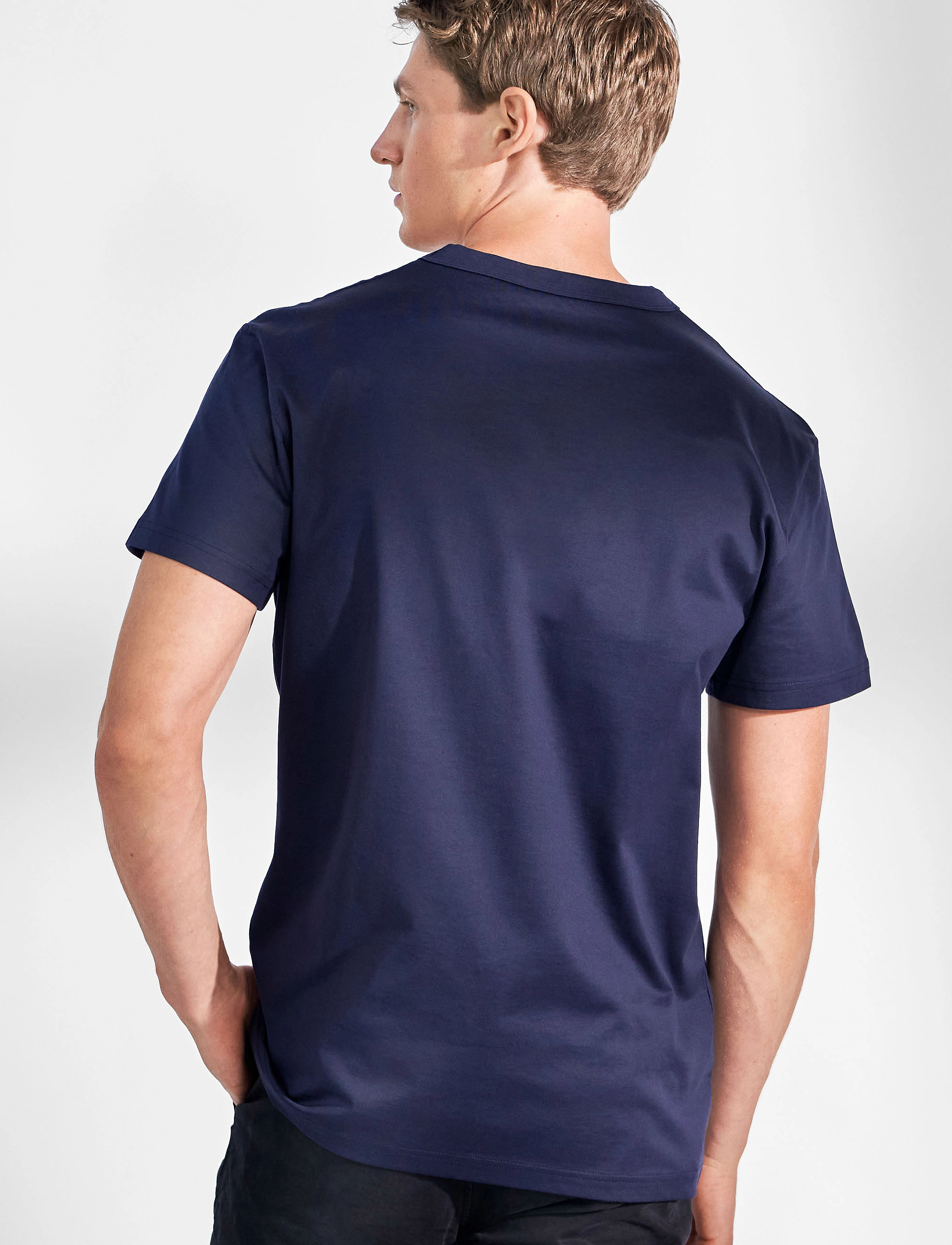 Bread & Boxers - Crew Neck PIma - lühikeste varrukatega t-särgid - navy blue - 5