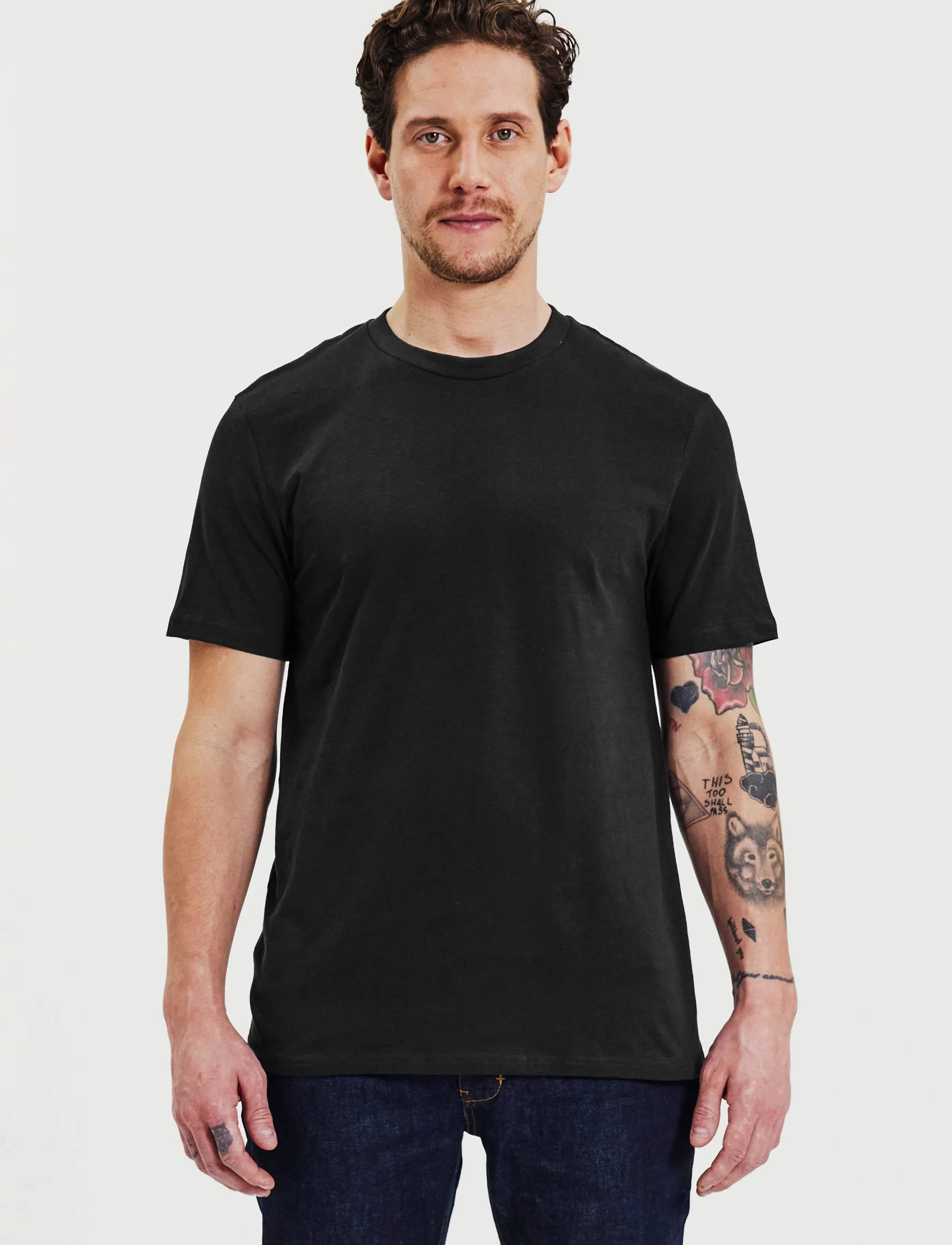Bread & Boxers Lightweight Tee - Kurzärmelige T-Shirts - BLACK / black