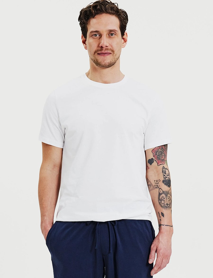 Bread & Boxers - Lightweight Tee - pidžaamasärgid - white - 0