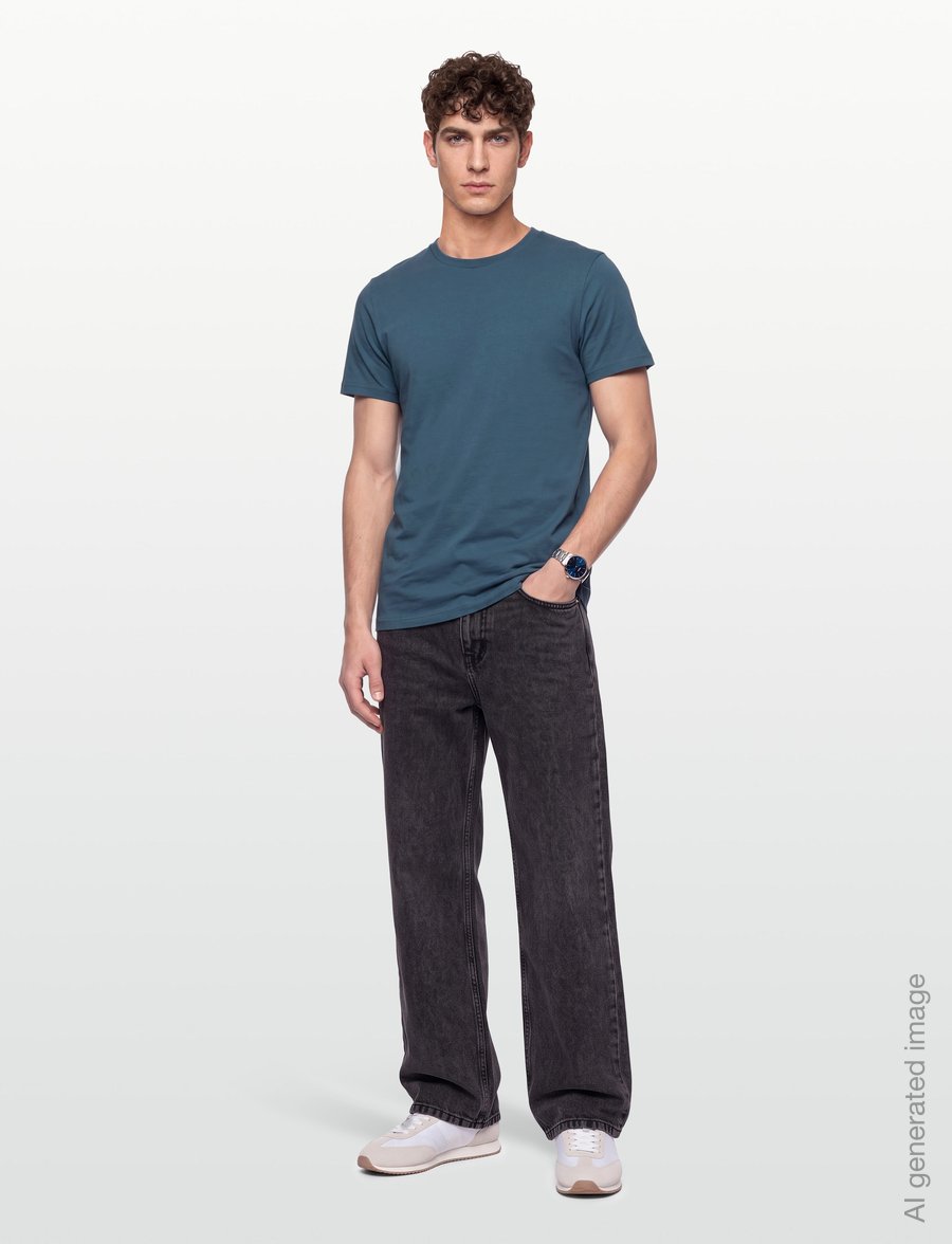 Bread & Boxers - Crew-Neck Regular - kurzärmelige t-shirts - atlantic blue - 0