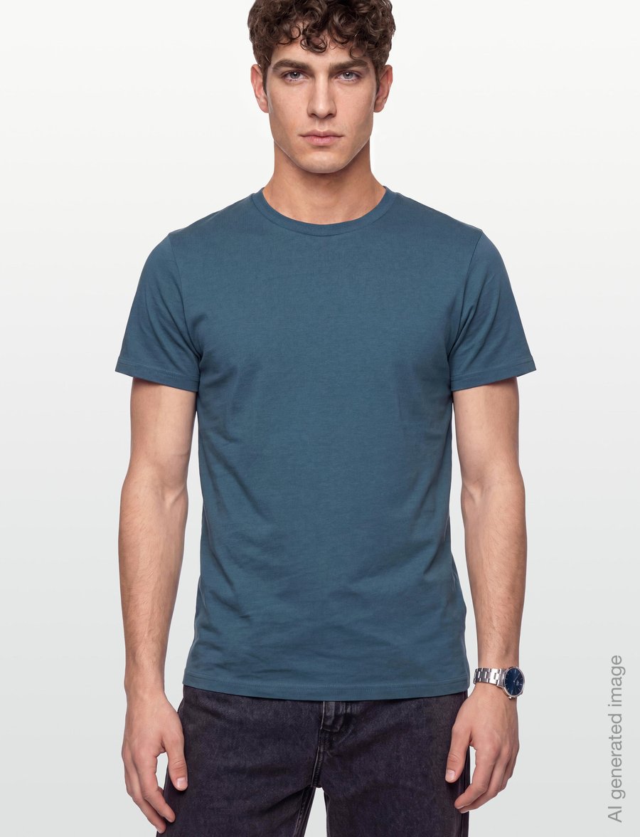 Bread & Boxers - Crew-Neck Regular - kurzärmelige t-shirts - atlantic blue - 3