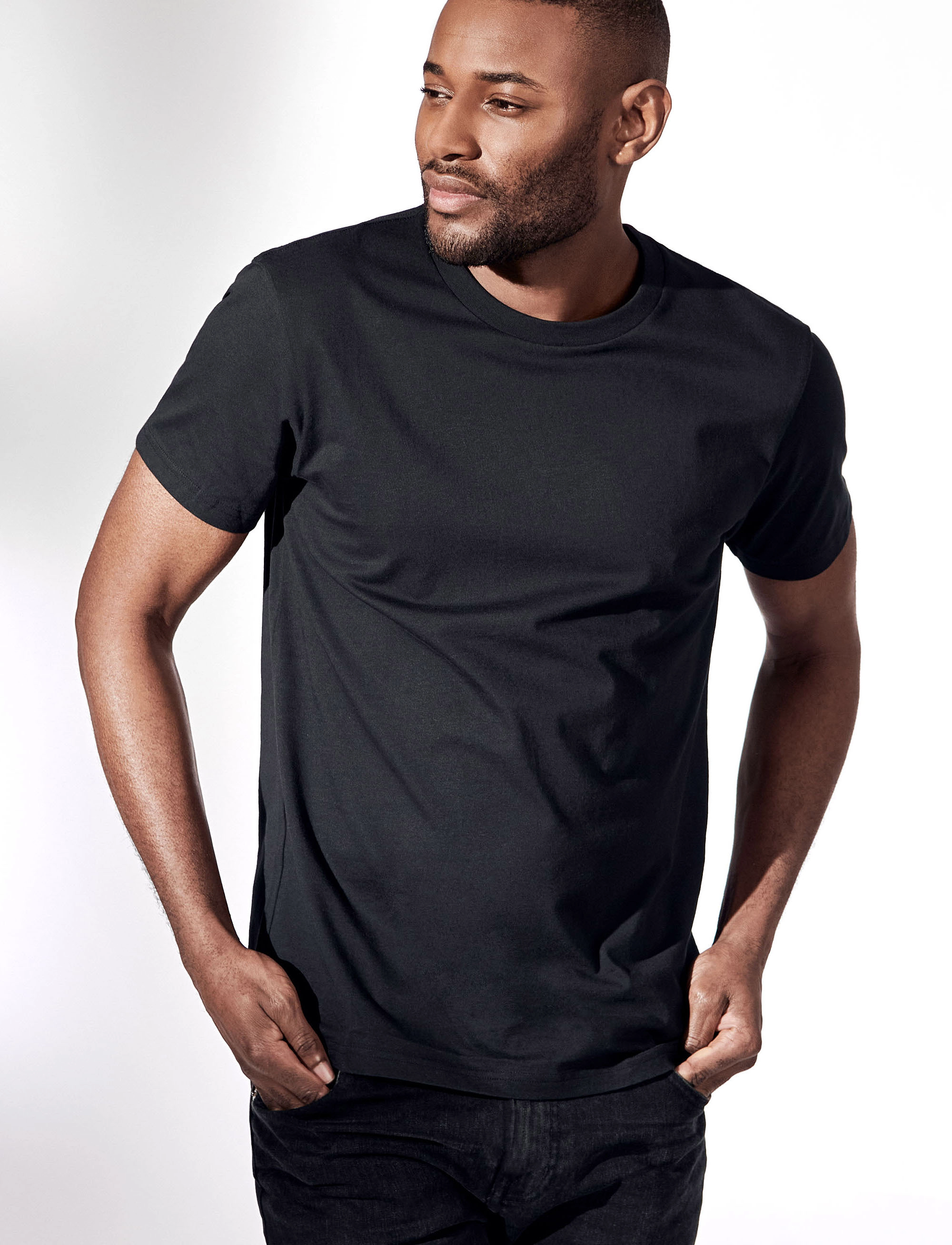 Bread & Boxers - Crew-Neck Regular - short-sleeved t-shirts - black - 5