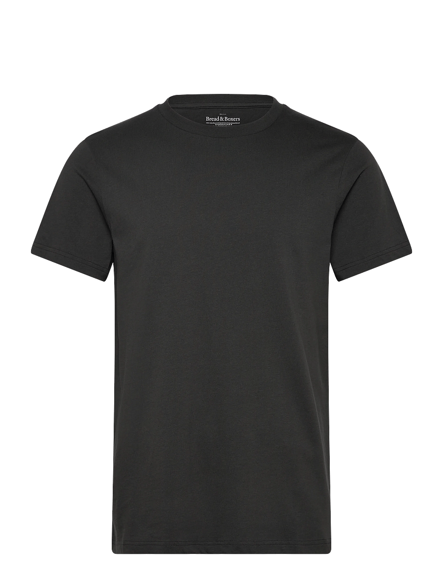 Bread & Boxers - Crew-Neck Regular - kortärmade t-shirts - charcoal - 0