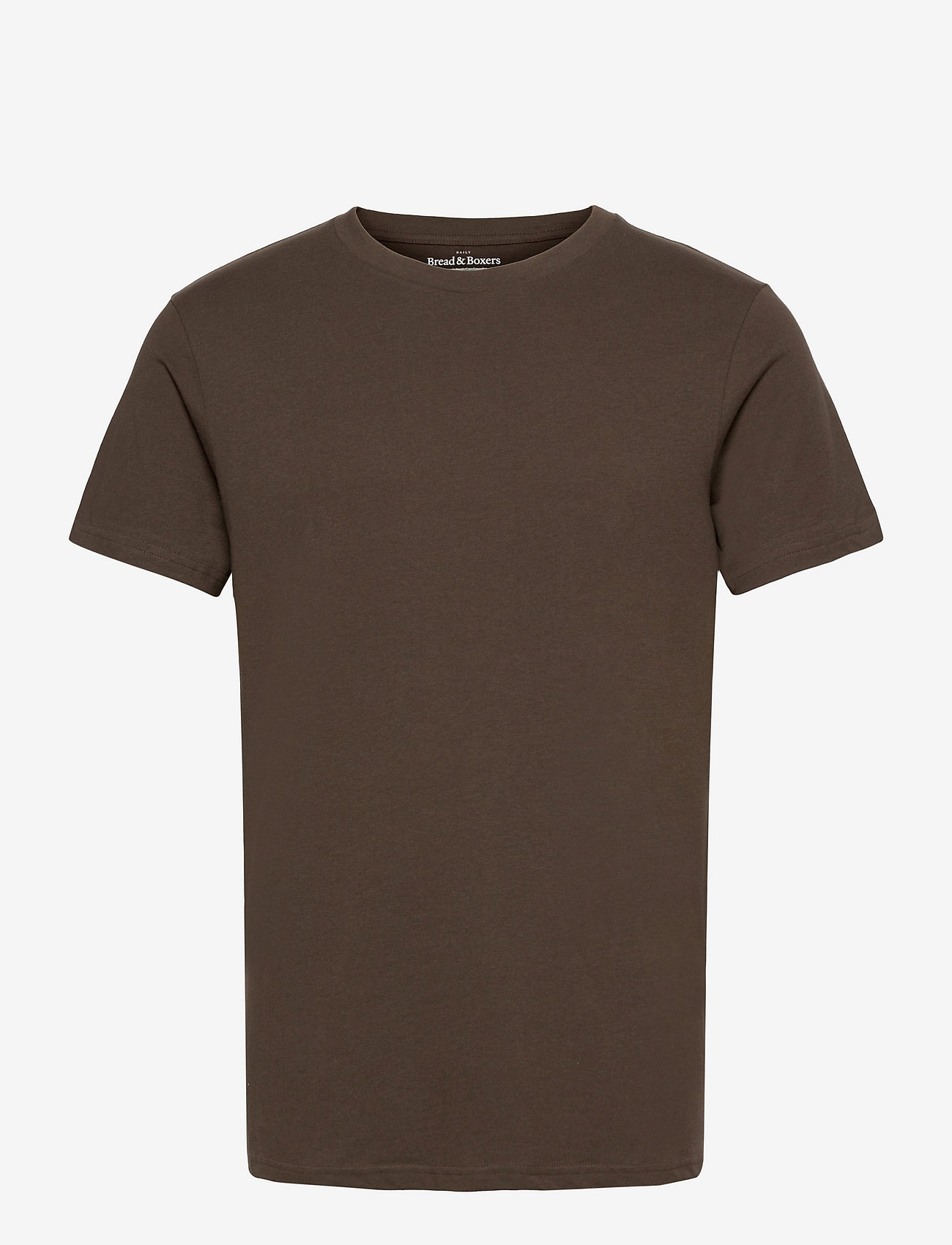 Bread & Boxers - Crew-Neck Cotton - efterårstøj - dark brown - 0