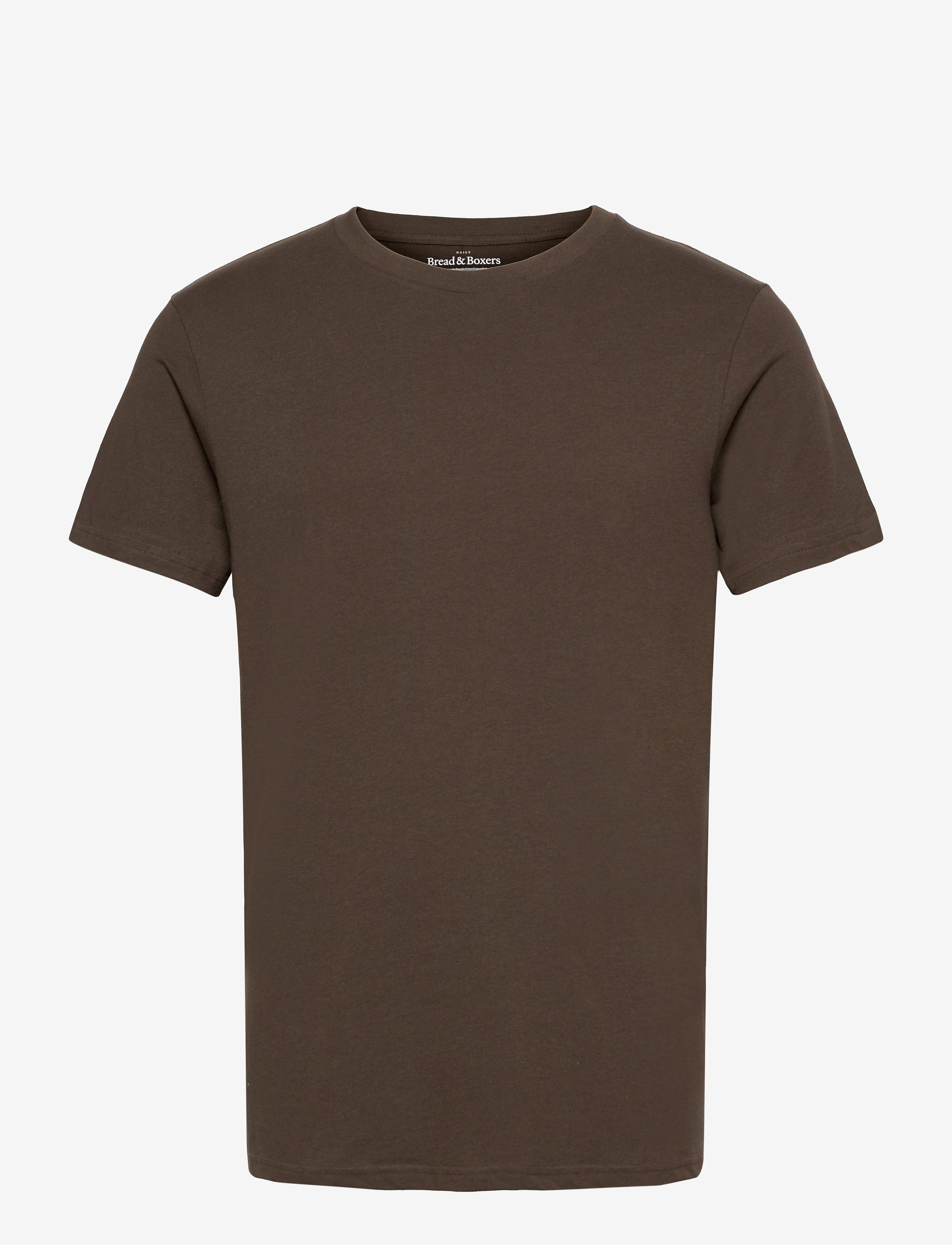 Crew-Neck Cotton - DARK BROWN