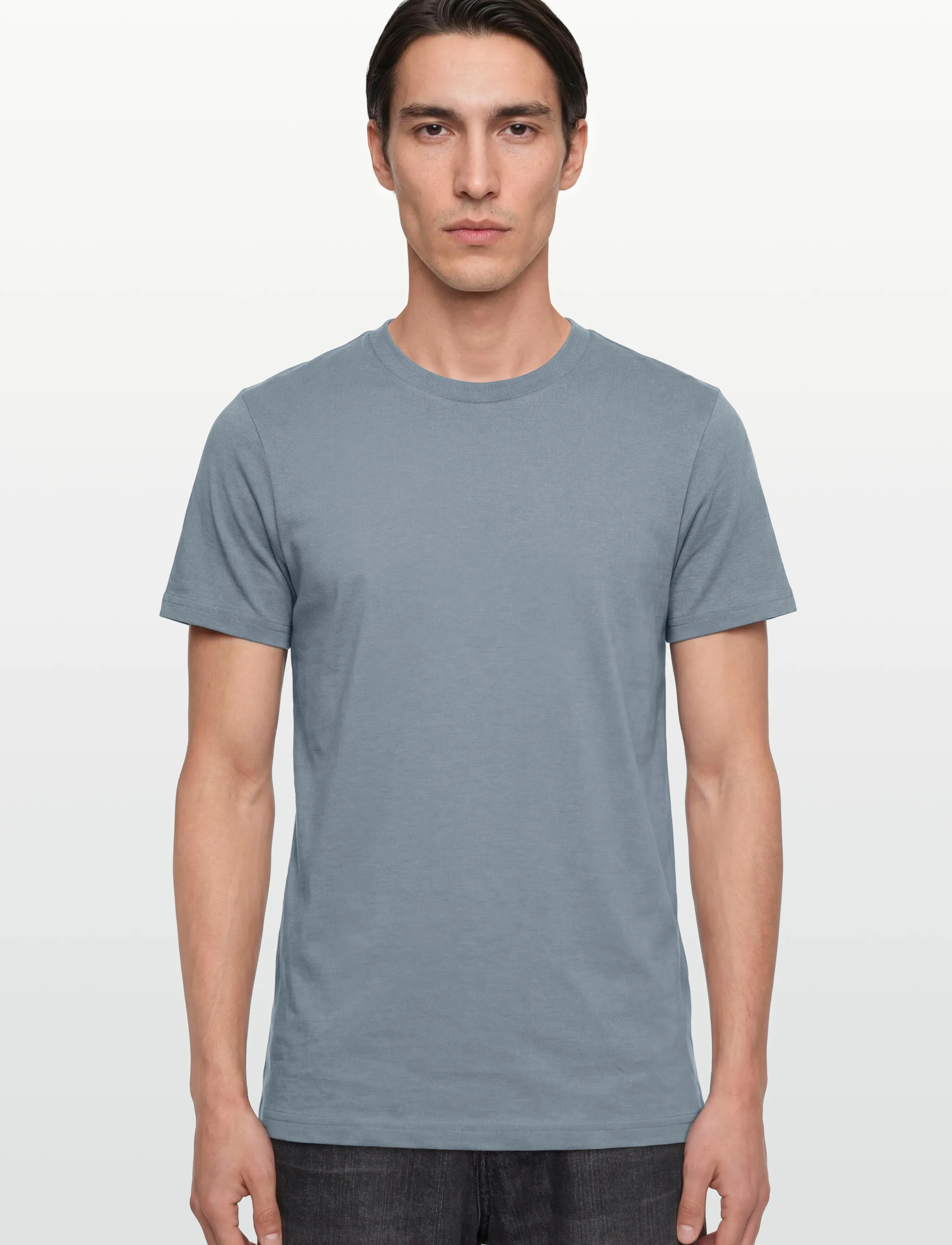 Bread & Boxers - Crew-Neck Cotton - laveste priser - haze blue - 3