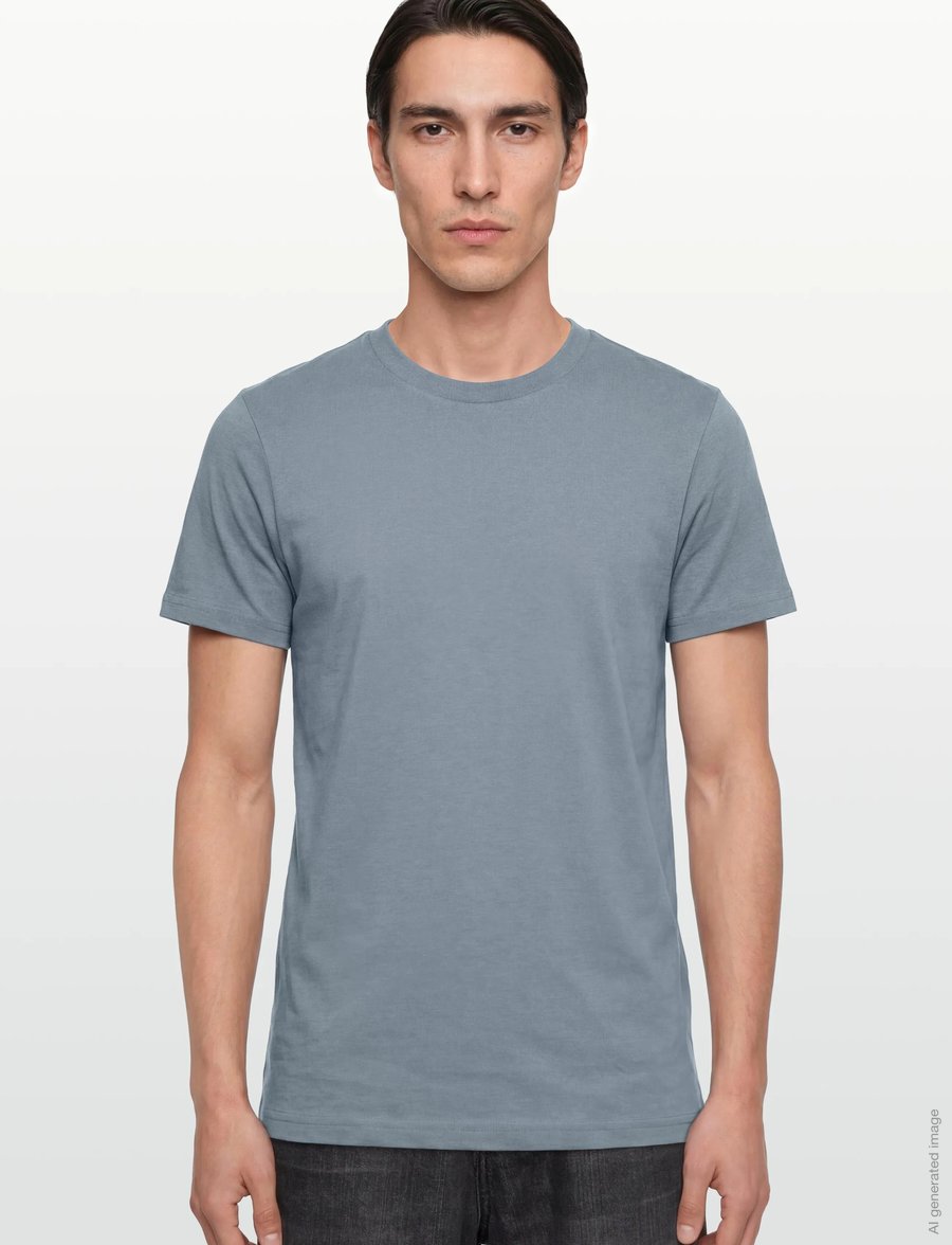 Bread & Boxers - Crew-Neck Cotton - kortärmade t-shirts - haze blue - 3