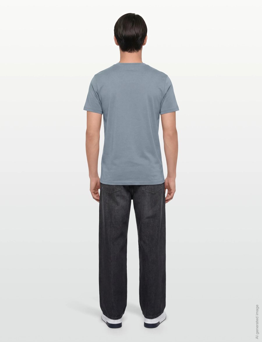 Bread & Boxers - Crew-Neck Cotton - kortärmade t-shirts - haze blue - 4