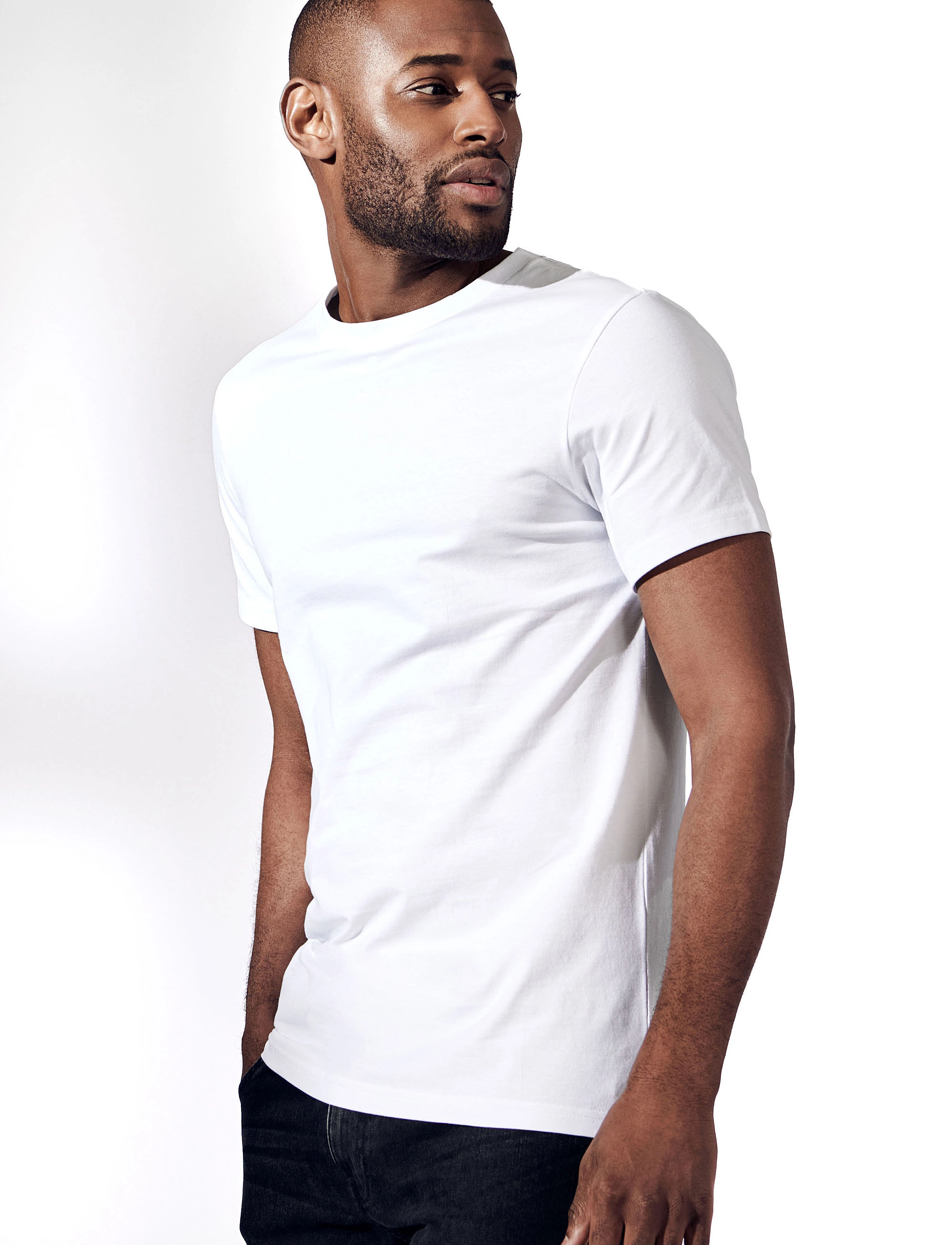 Bread & Boxers Crew-Neck Regular, M, White, T-Shirts > Kortærmede, Herre