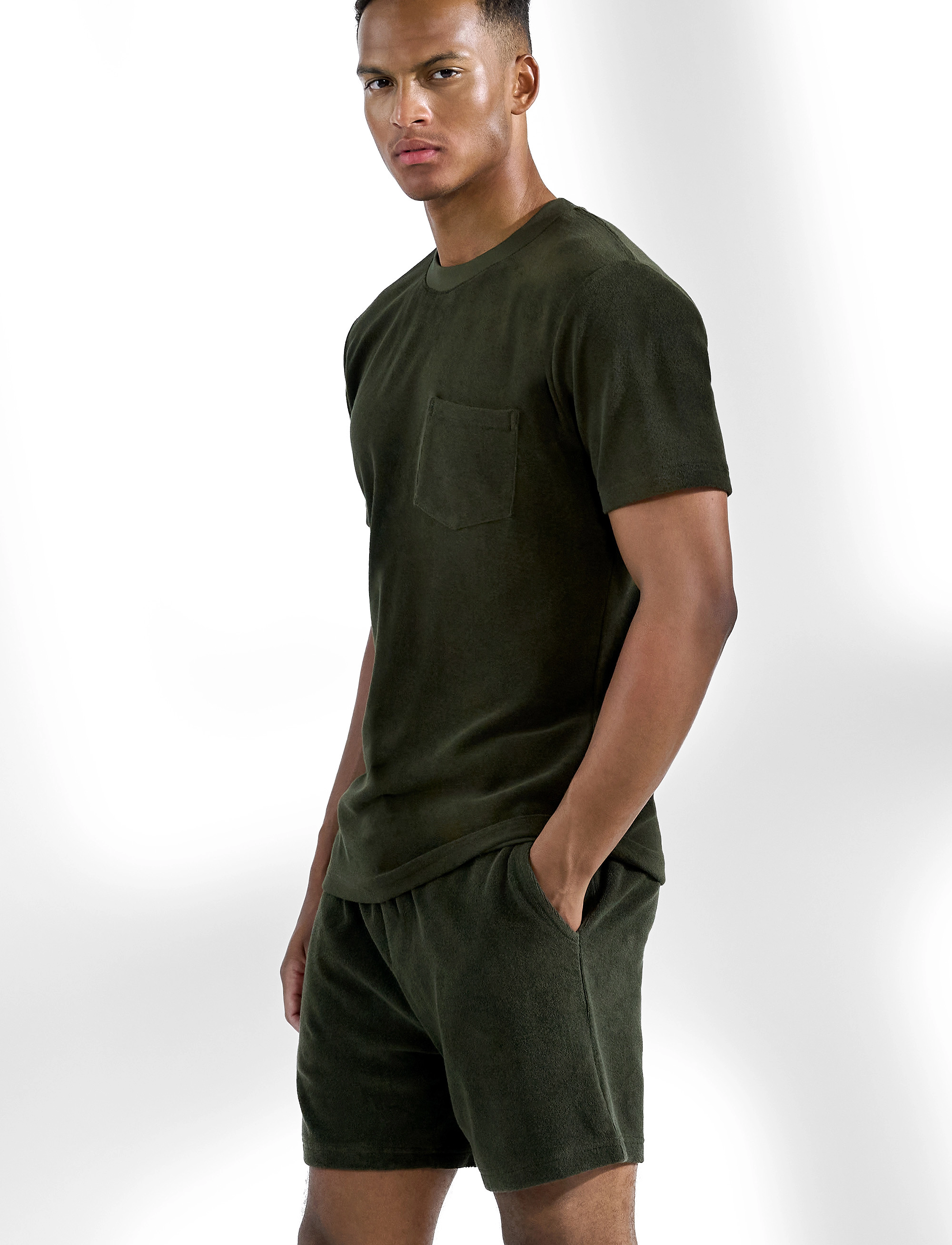 Bread & Boxers - Terry Tee - t-shirts - army green - 2