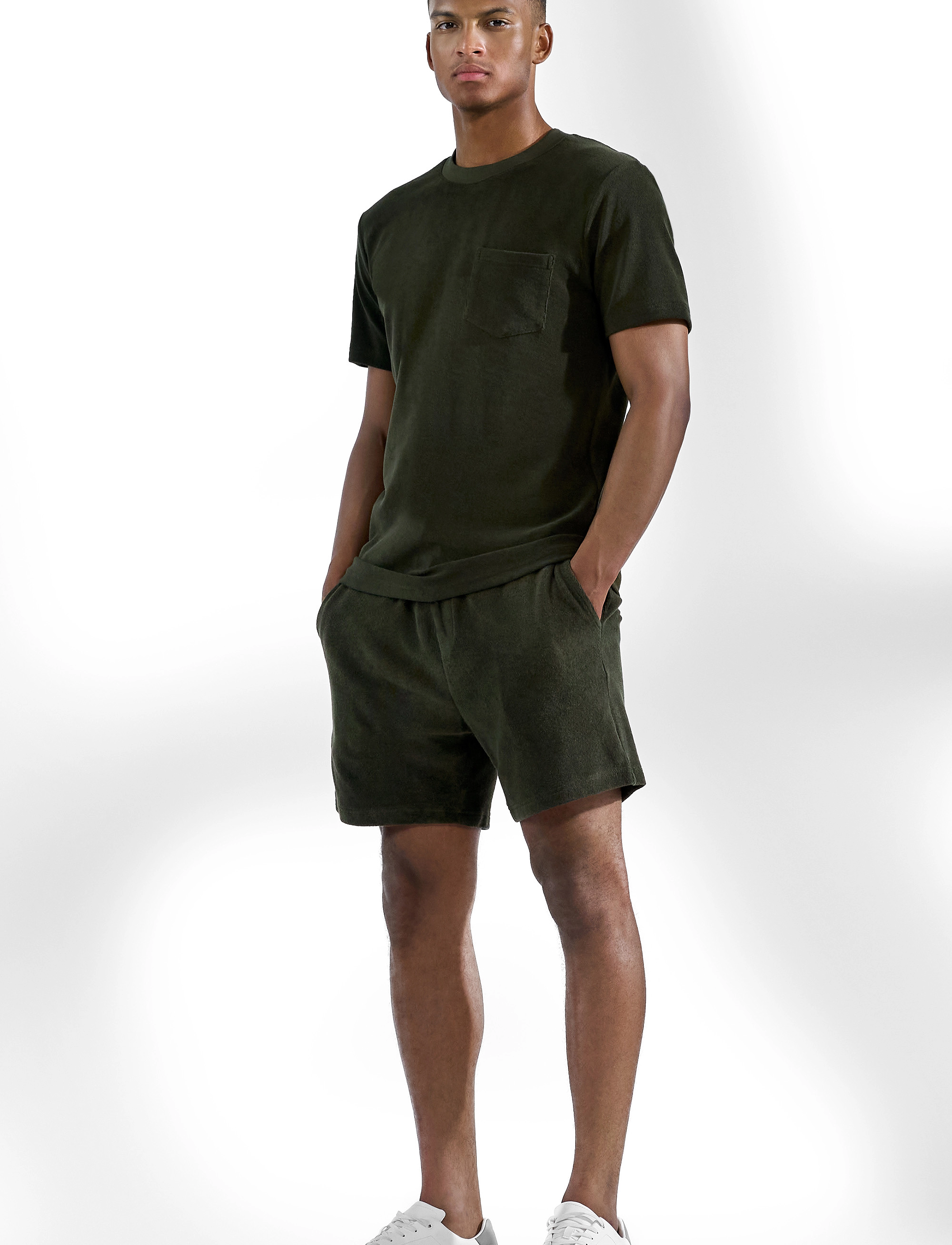 Bread & Boxers - Terry Tee - t-shirts - army green - 4