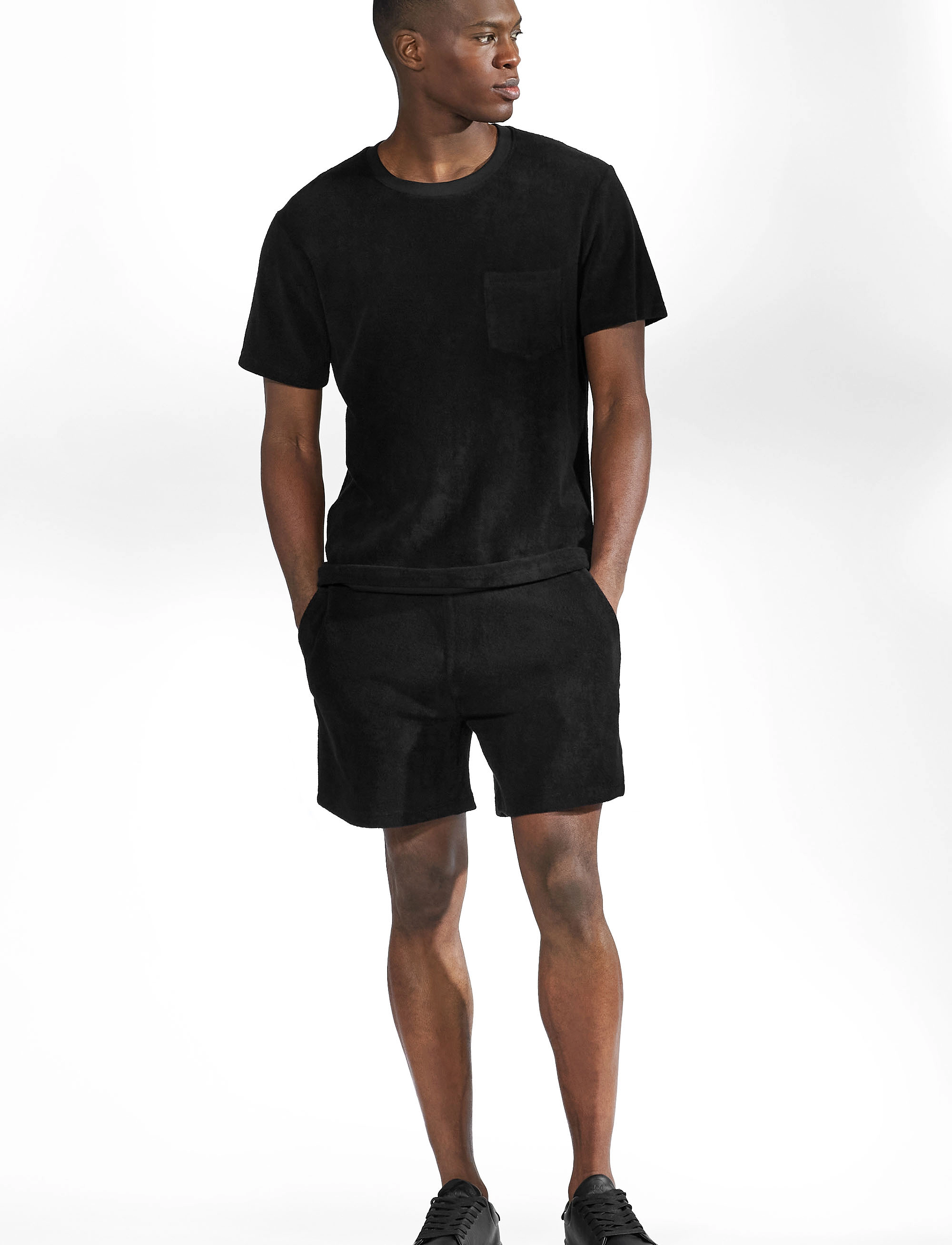 Bread & Boxers - Terry Tee - short-sleeved t-shirts - black - 4