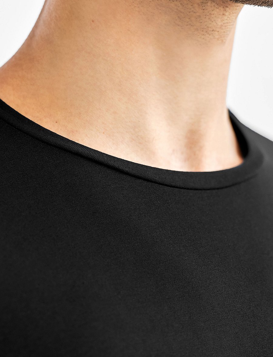 Bread & Boxers - Long sleeve Slim - långärmade t-shirts - black - 5