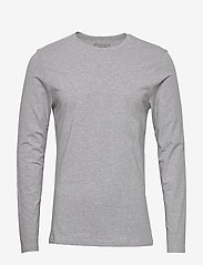Bread & Boxers - Long sleeve - t-shirts - grey melange - 0