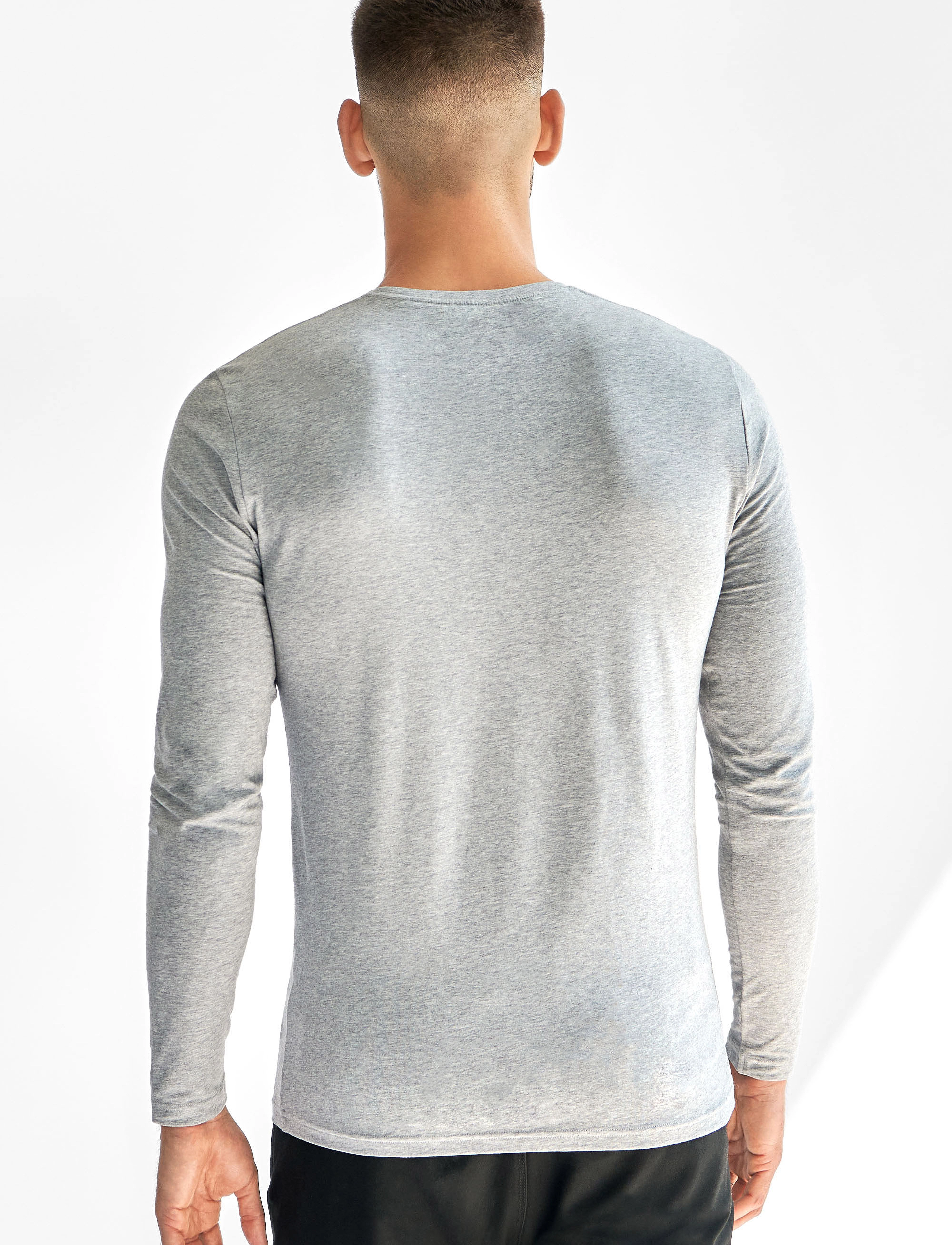 Bread & Boxers - Long sleeve Slim - langärmelig - grey melange - 4