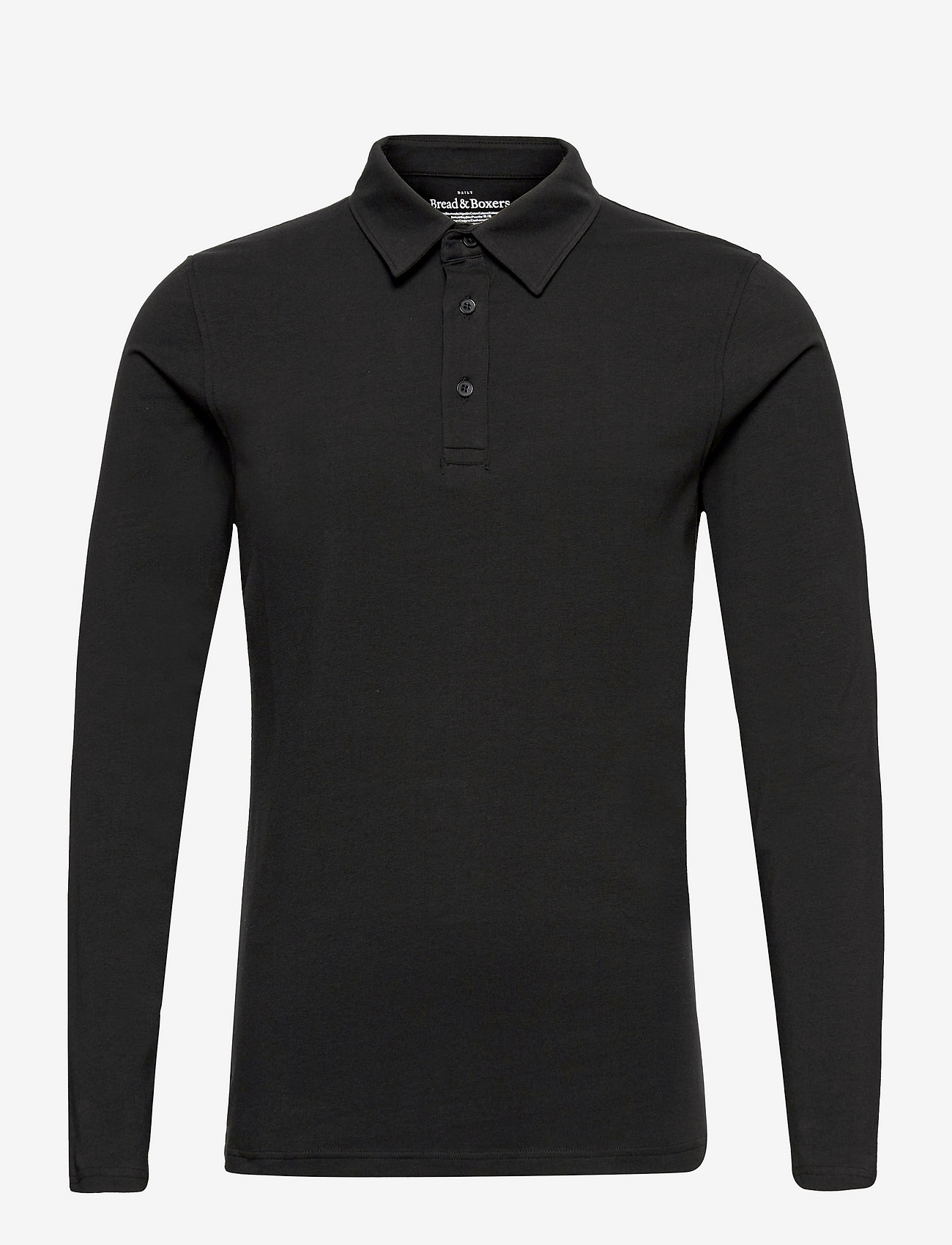 arrestordre sort Psykologisk Bread & Boxers Long Sleeve Polo Shirt (Black), 279.30 kr | Stort udvalg af  designer mærker | Booztlet.com