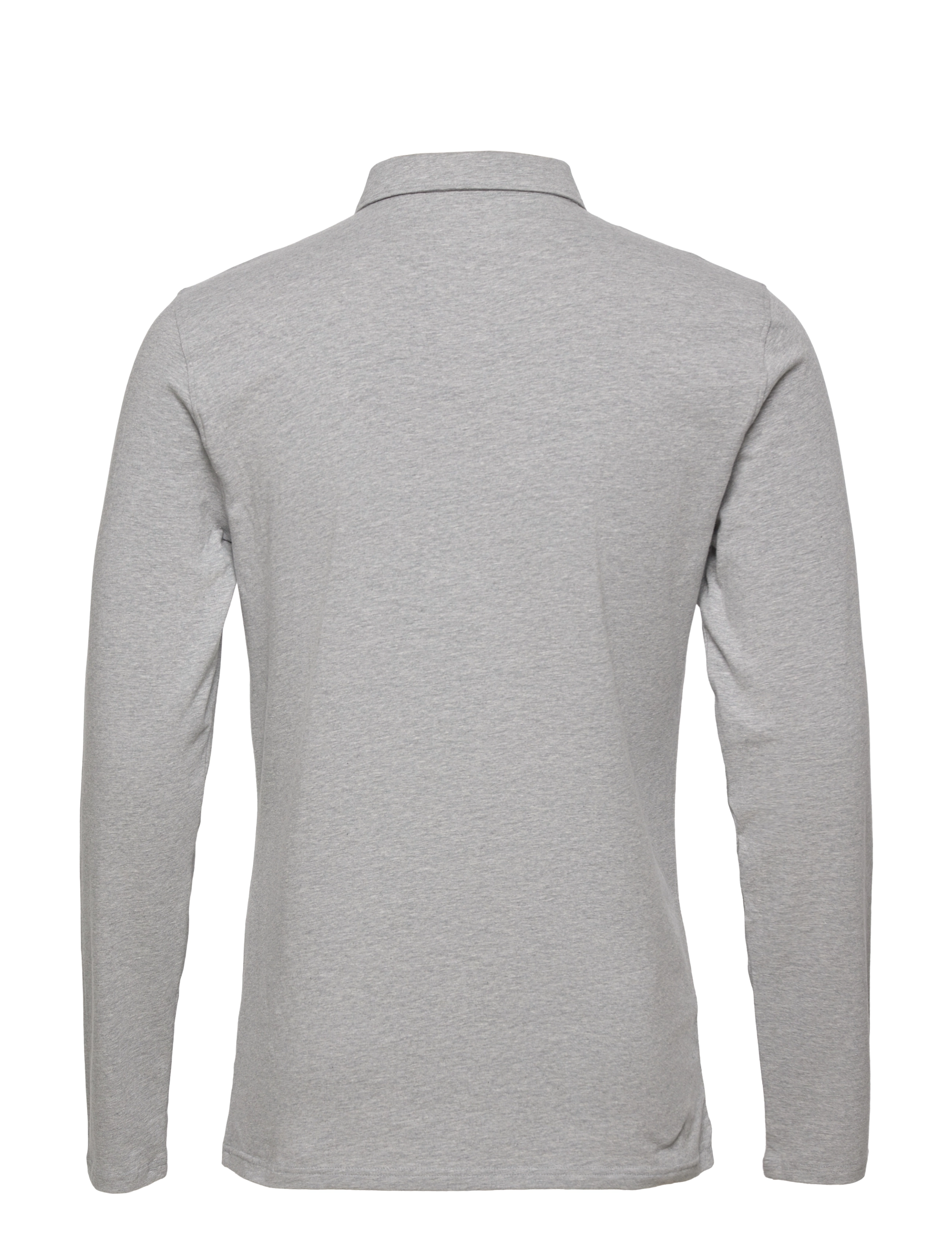 Bread & Boxers - Long Sleeve Polo Shirt - grey melange - 1