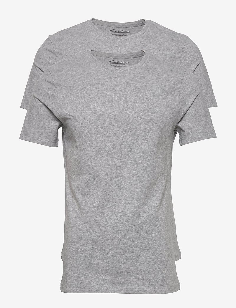 Bread & Boxers - 2-Pack Crew Neck - multipack t-shirts - grey melange - 0