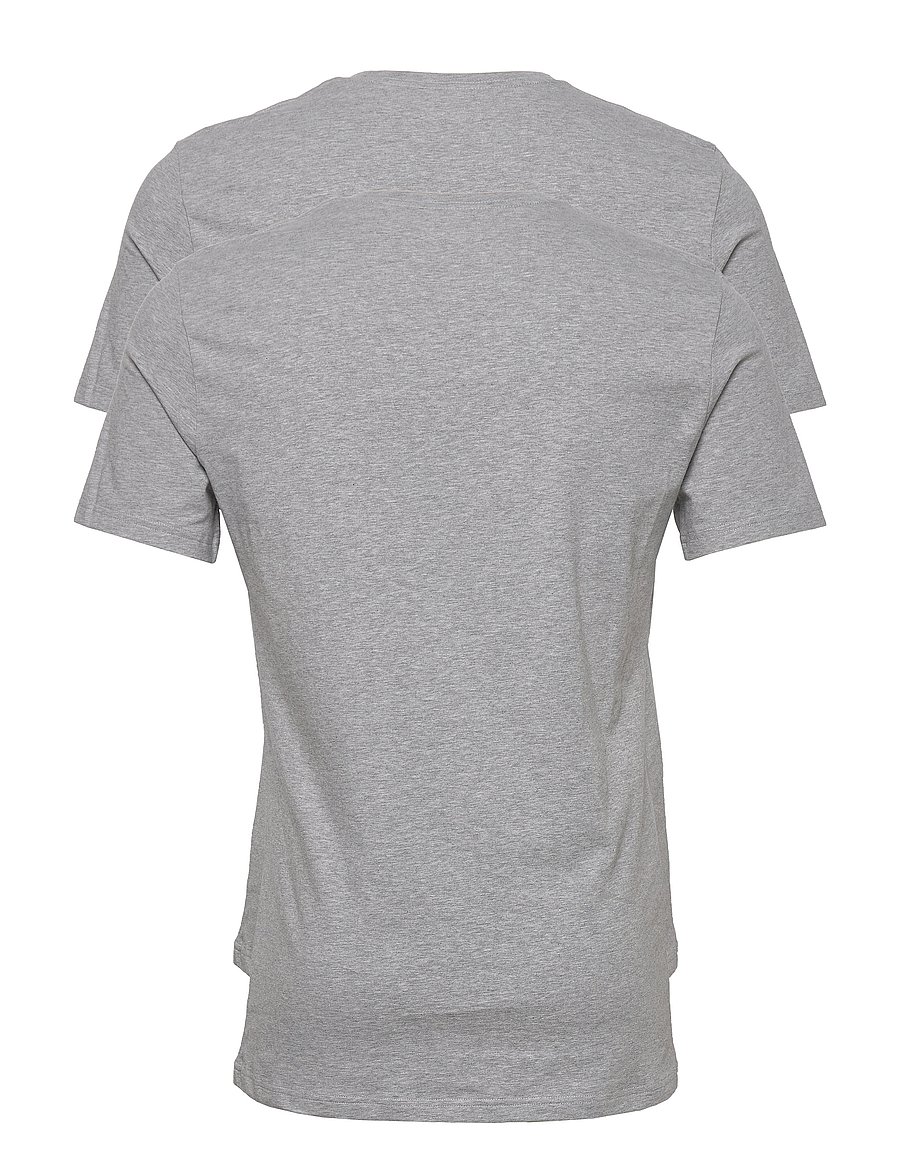 Bread & Boxers - 2-Pack Crew Neck - stuttermabolir í pakka - grey melange - 2