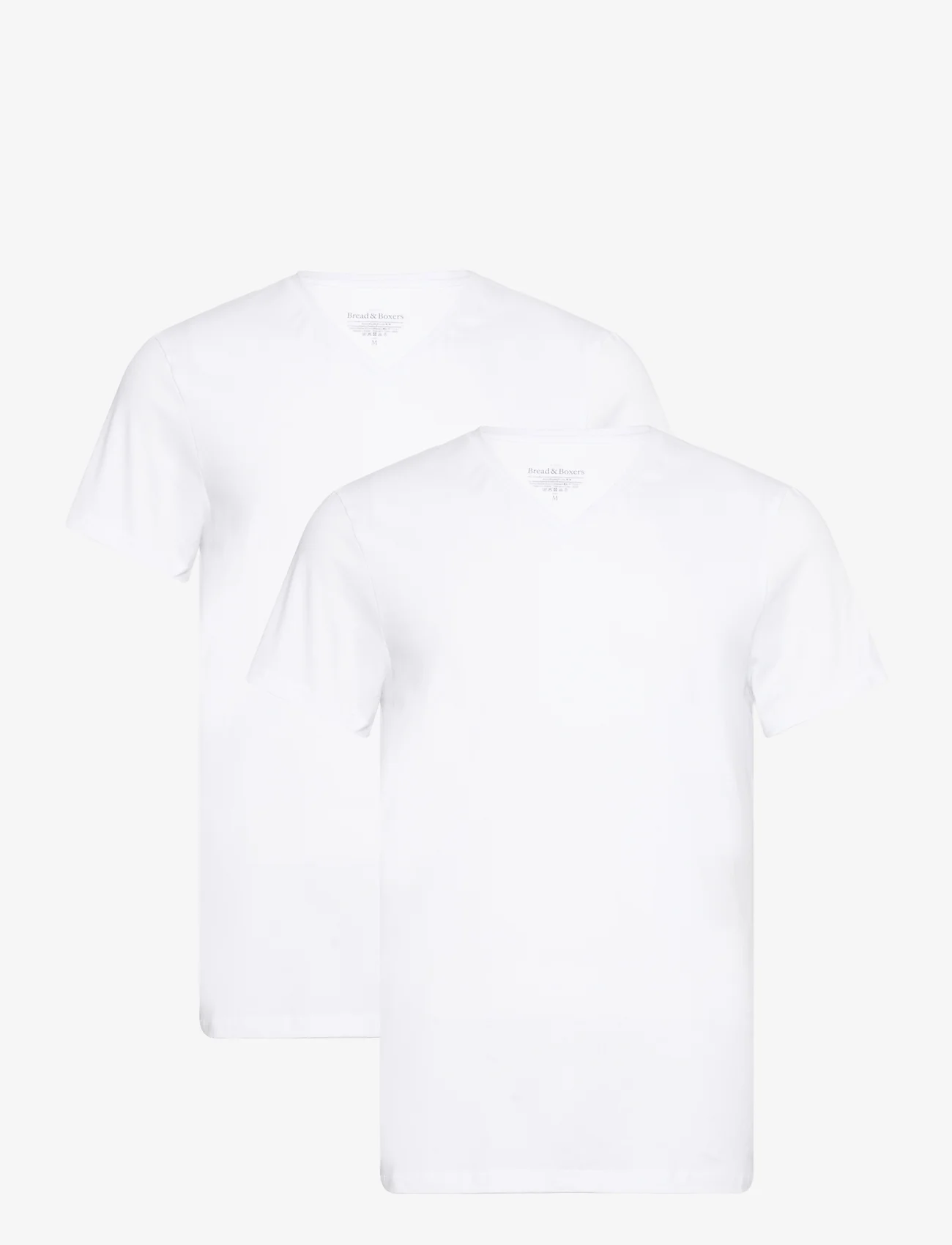 Bread & Boxers - 2-pack V-neck - basic t-shirts - white - 0