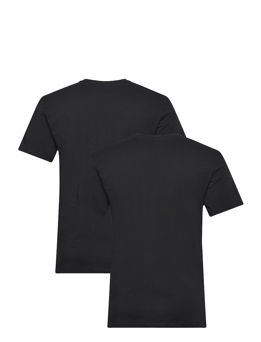 Bread & Boxers - 2-pack V-neck - t-shirts mit v-ausschnitt - black - 1
