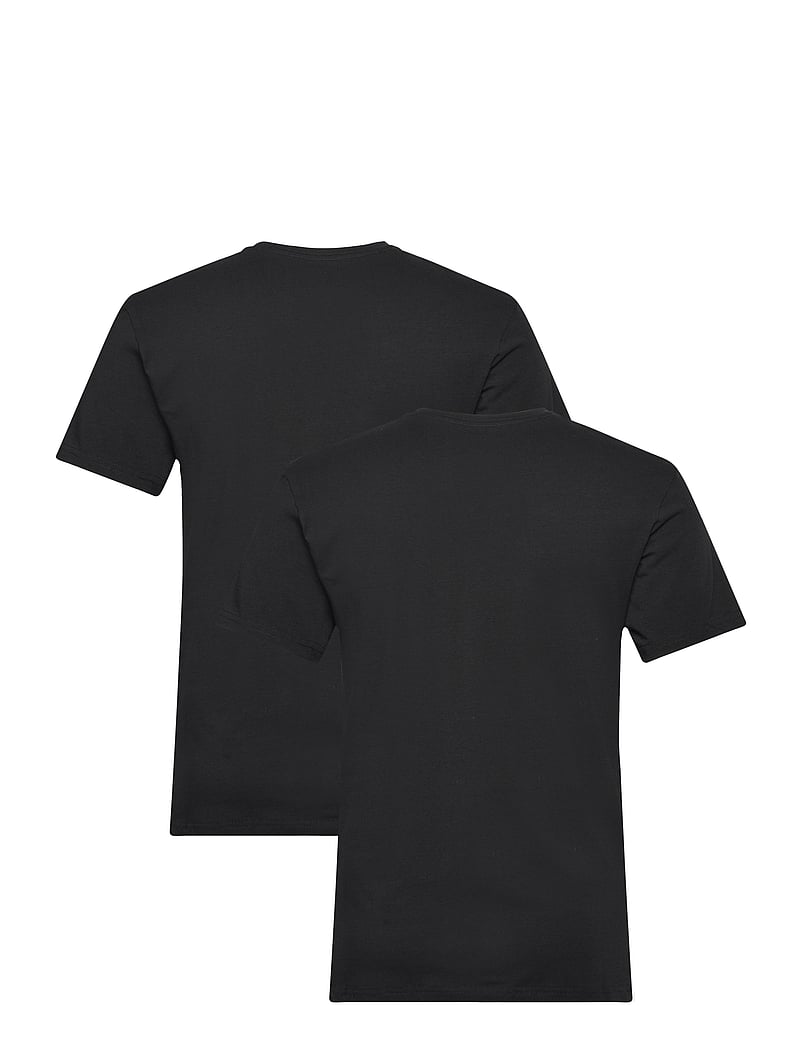 Bread & Boxers - 2-pack V-neck - v-ringade t-shirts - black - 1