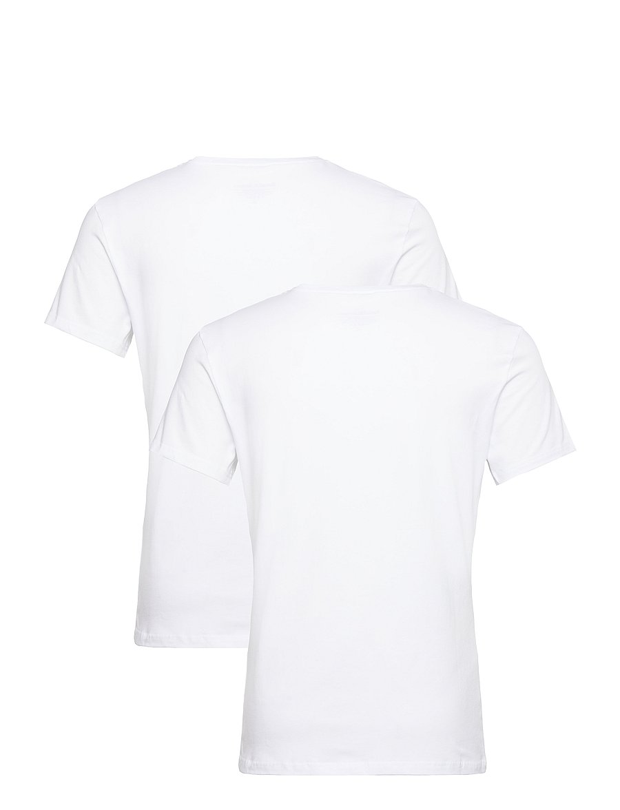 Bread & Boxers - 2-pack V-neck - v-kaelusega t-särgid - white - 1