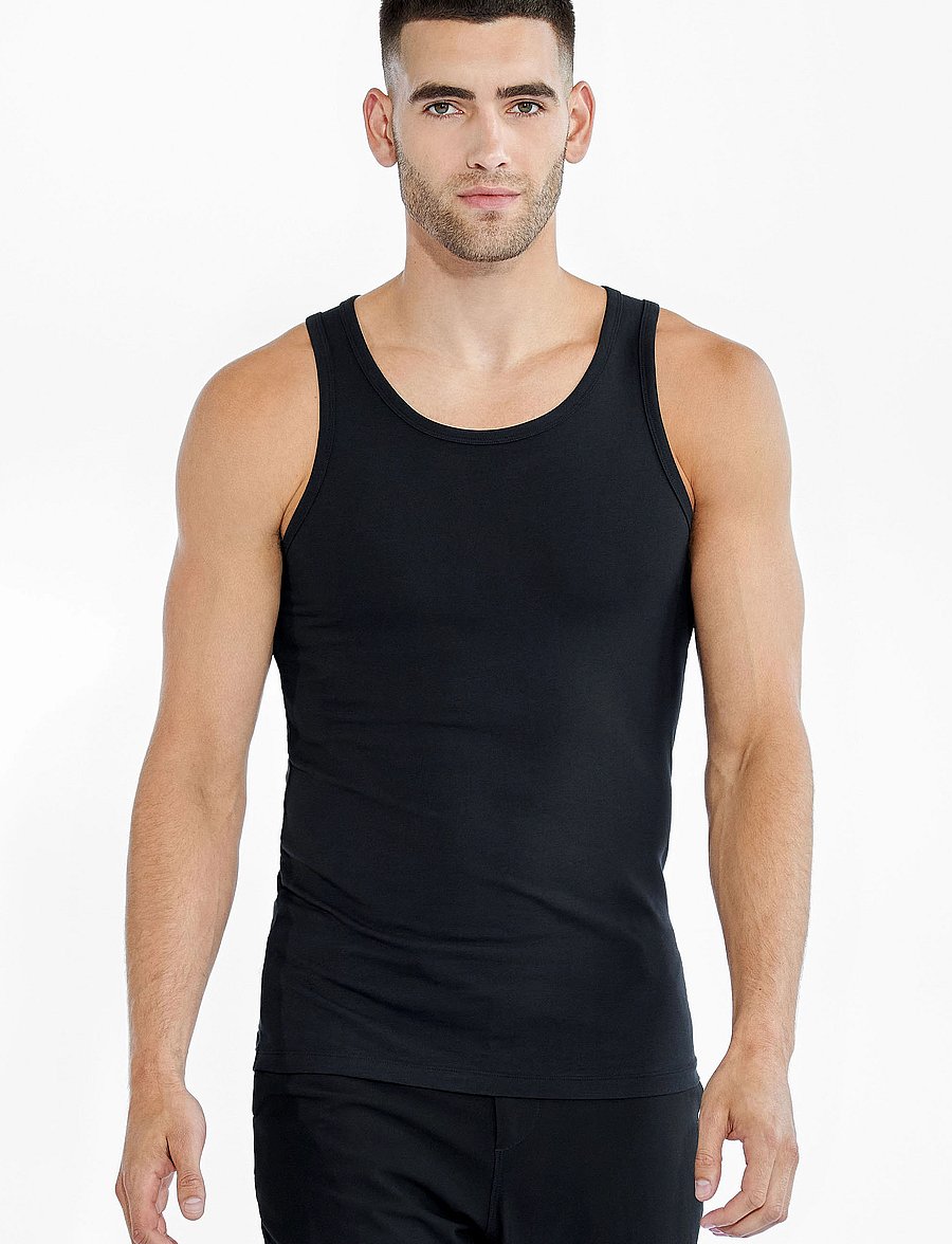 Bread & Boxers - 2-Pack Tank - sleeveless shirts - black - 0