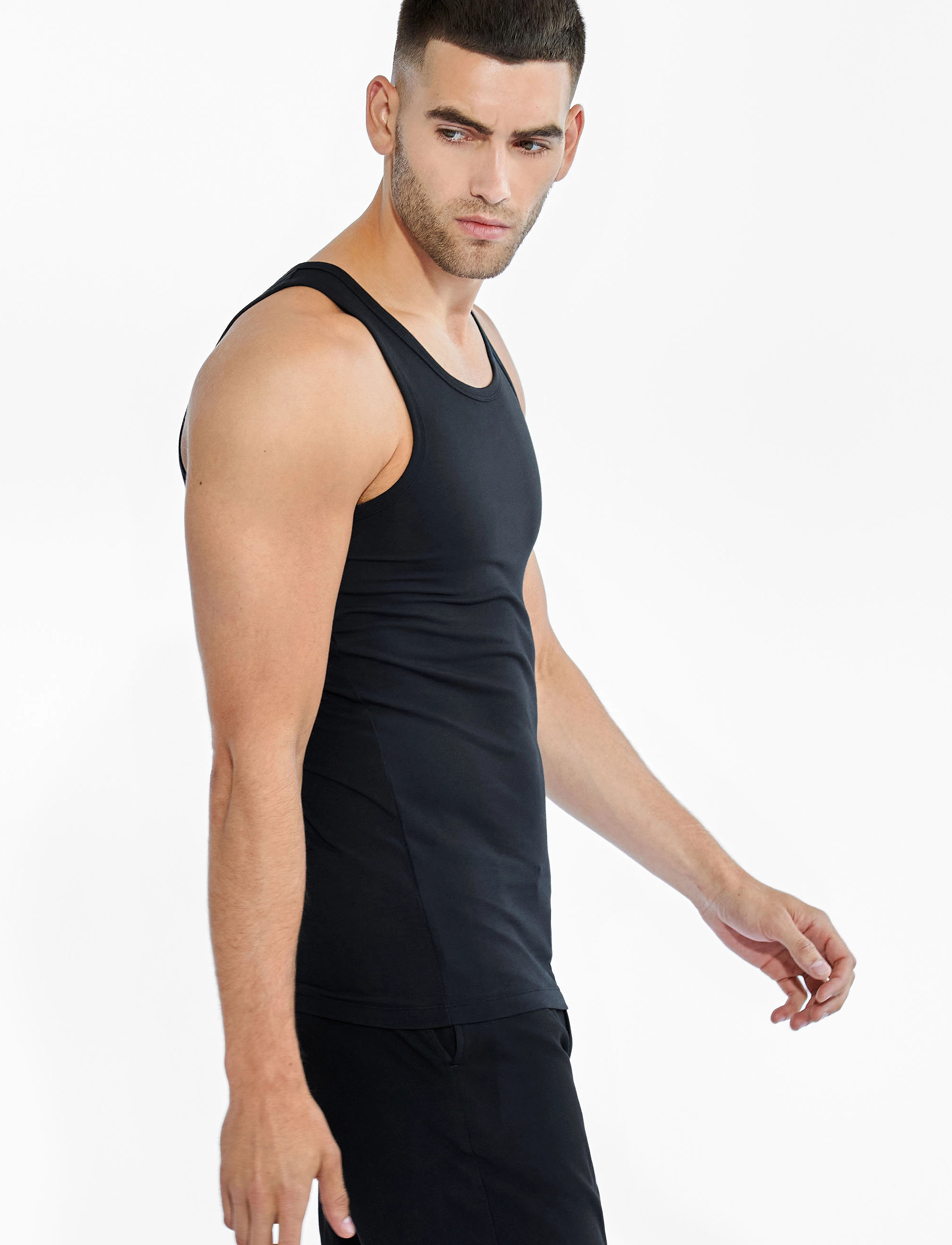 Bread & Boxers - 2-Pack Tank - alhaisimmat hinnat - black - 2