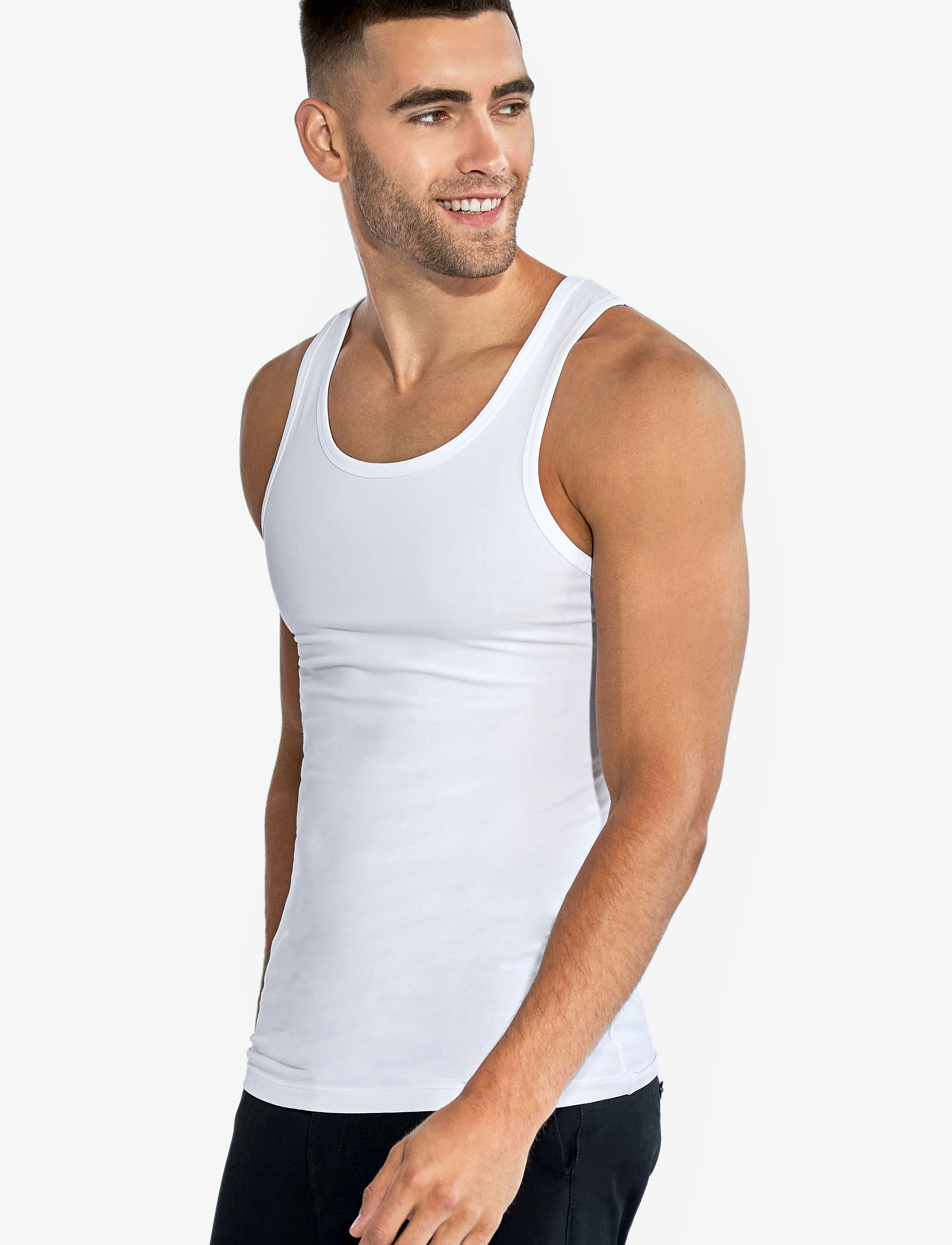 Bread & Boxers 2-Pack Tank, Mænd, Tanktop, Hvid, Str: XL