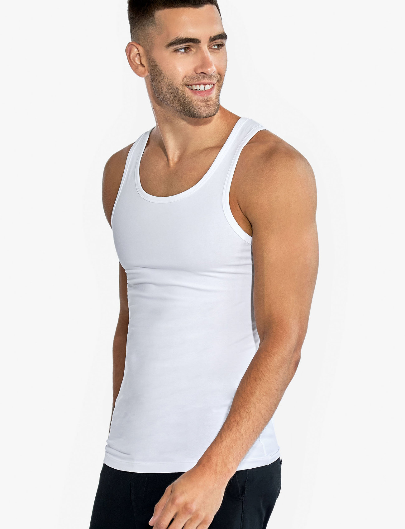 Bread & Boxers - 2-Pack Tank - mouwenloze t-shirts - white - 1