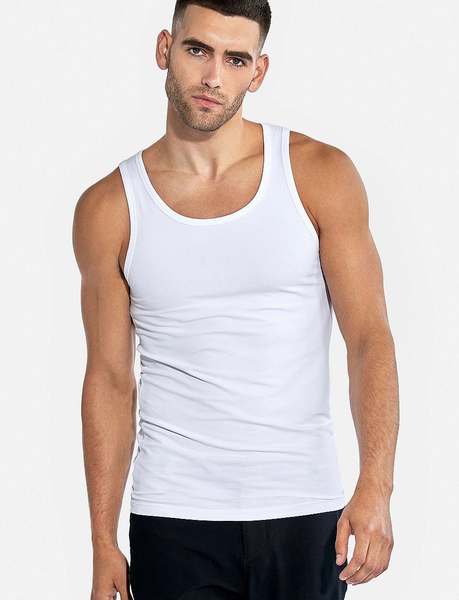 Bread & Boxers - 2-Pack Tank - mouwloze t-shirts - white - 2