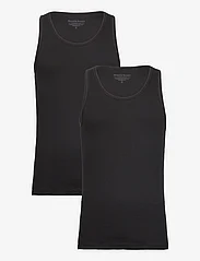 Bread & Boxers - 2-Pack Tank Ribbed - sleeveless shirts - black - 0