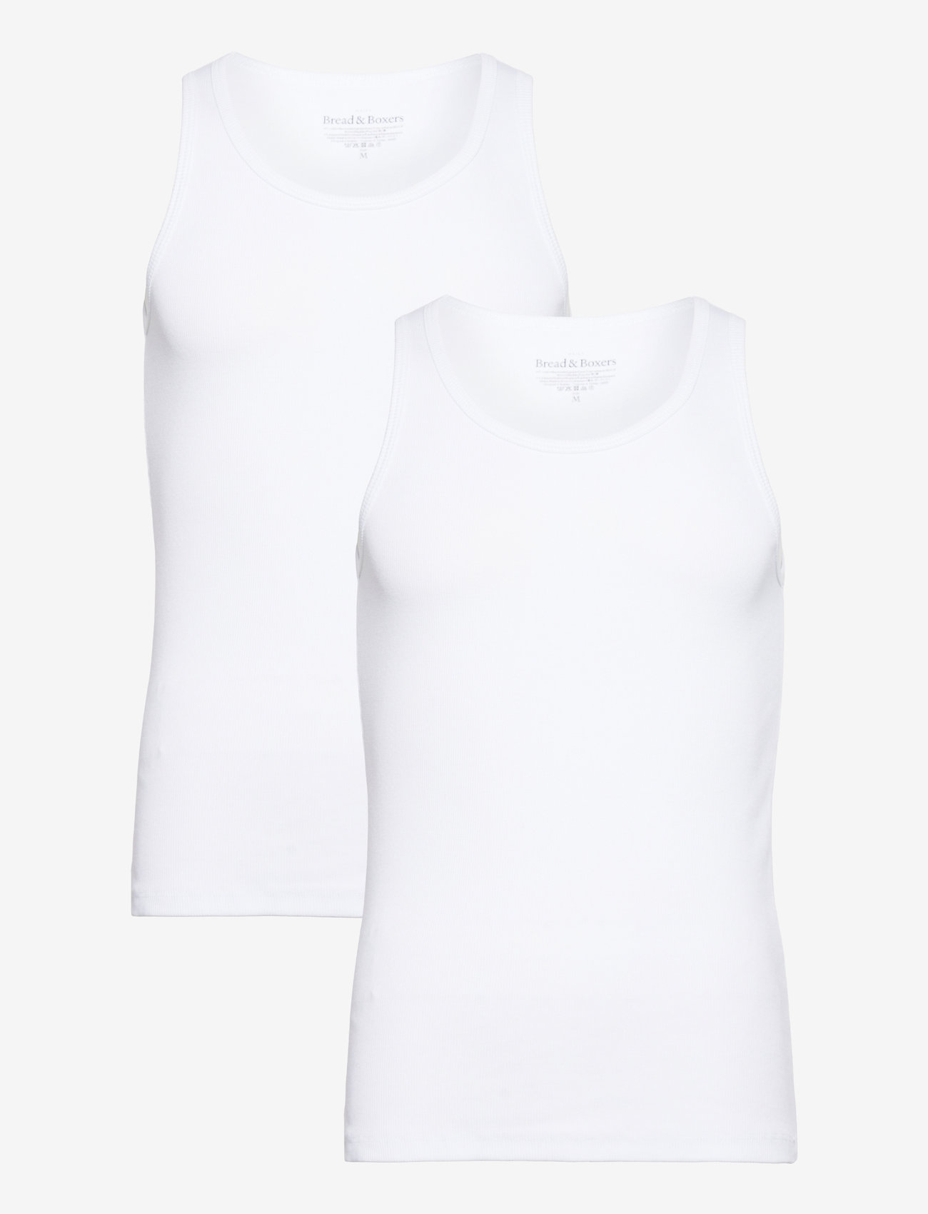 Bread & Boxers - 2-Pack Tank Ribbed - efterårstøj - white - 0