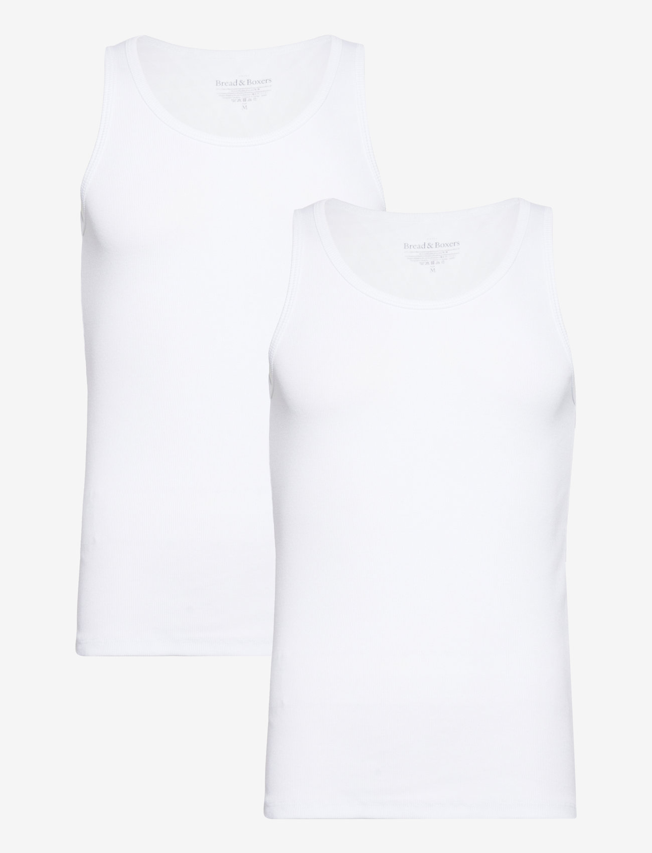 Bread & Boxers - 2-Pack Tank Ribbed - efterårstøj - white - 0