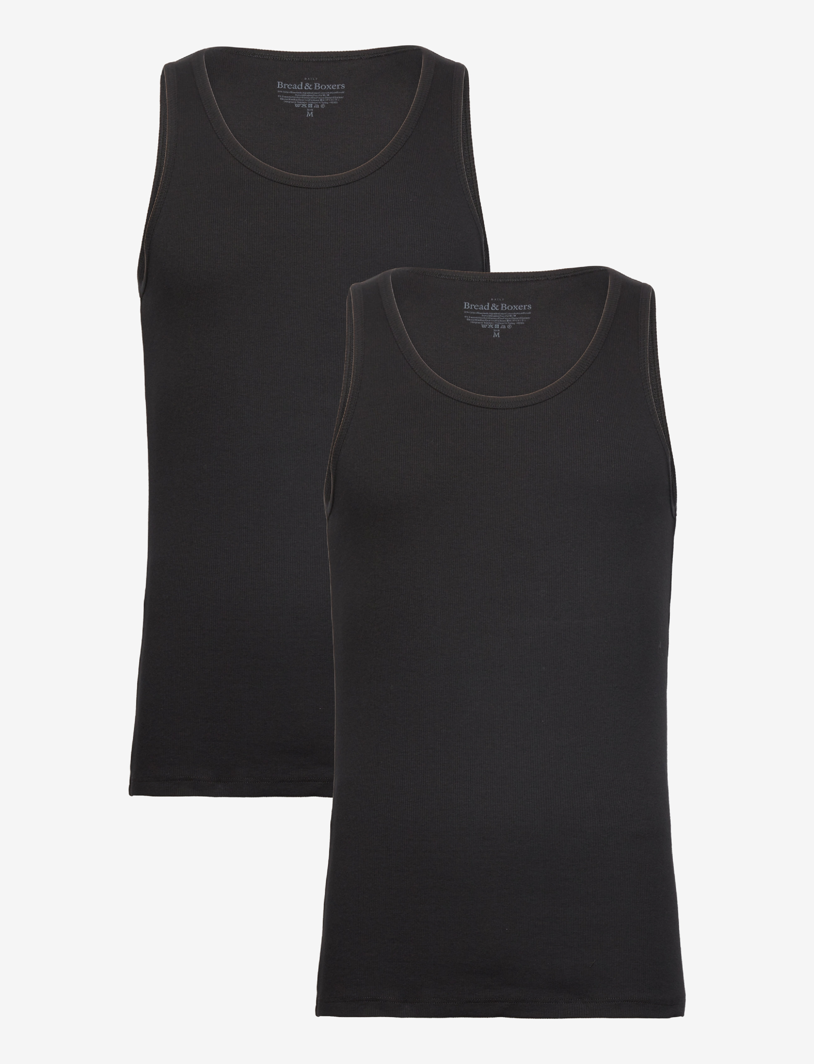 BREAD & Boxershorts 2-Pack Tank Ribbed Schwarz - M - Herren