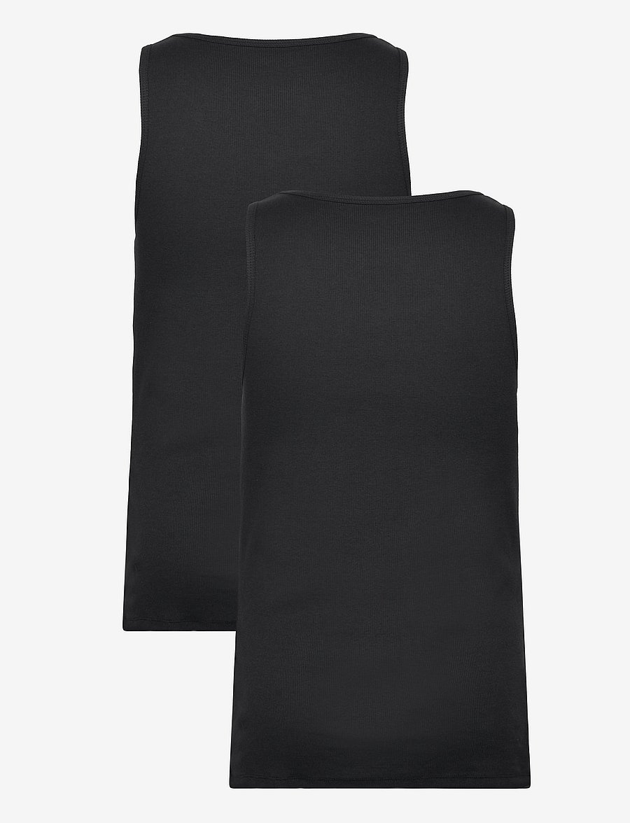 Bread & Boxers - 2-Pack Tank Ribbed - tanktops - black - 1