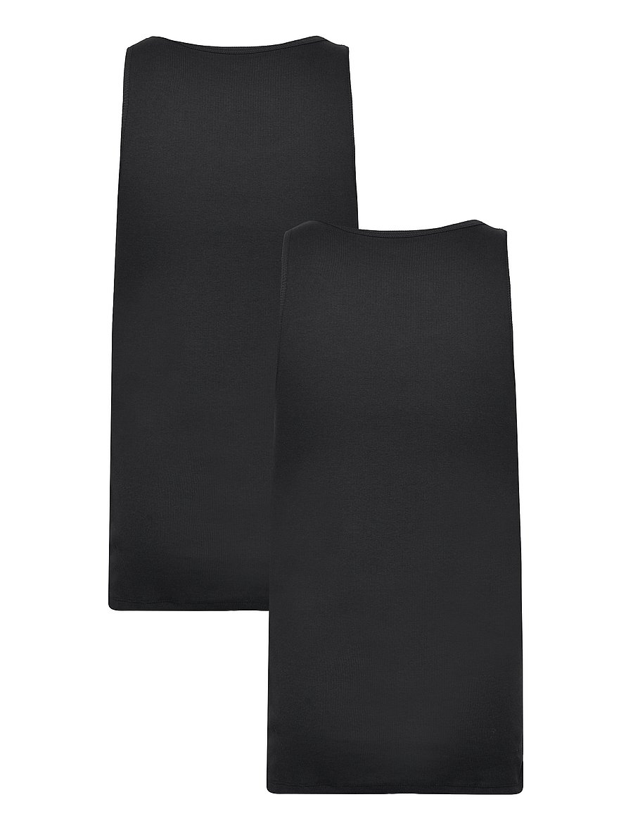 Bread & Boxers - 2-Pack Tank Ribbed - tank tops - black - 1