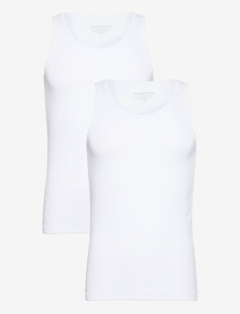 Bread & Boxers - 2-Pack Tank Ribbed - tank tops - white - 0