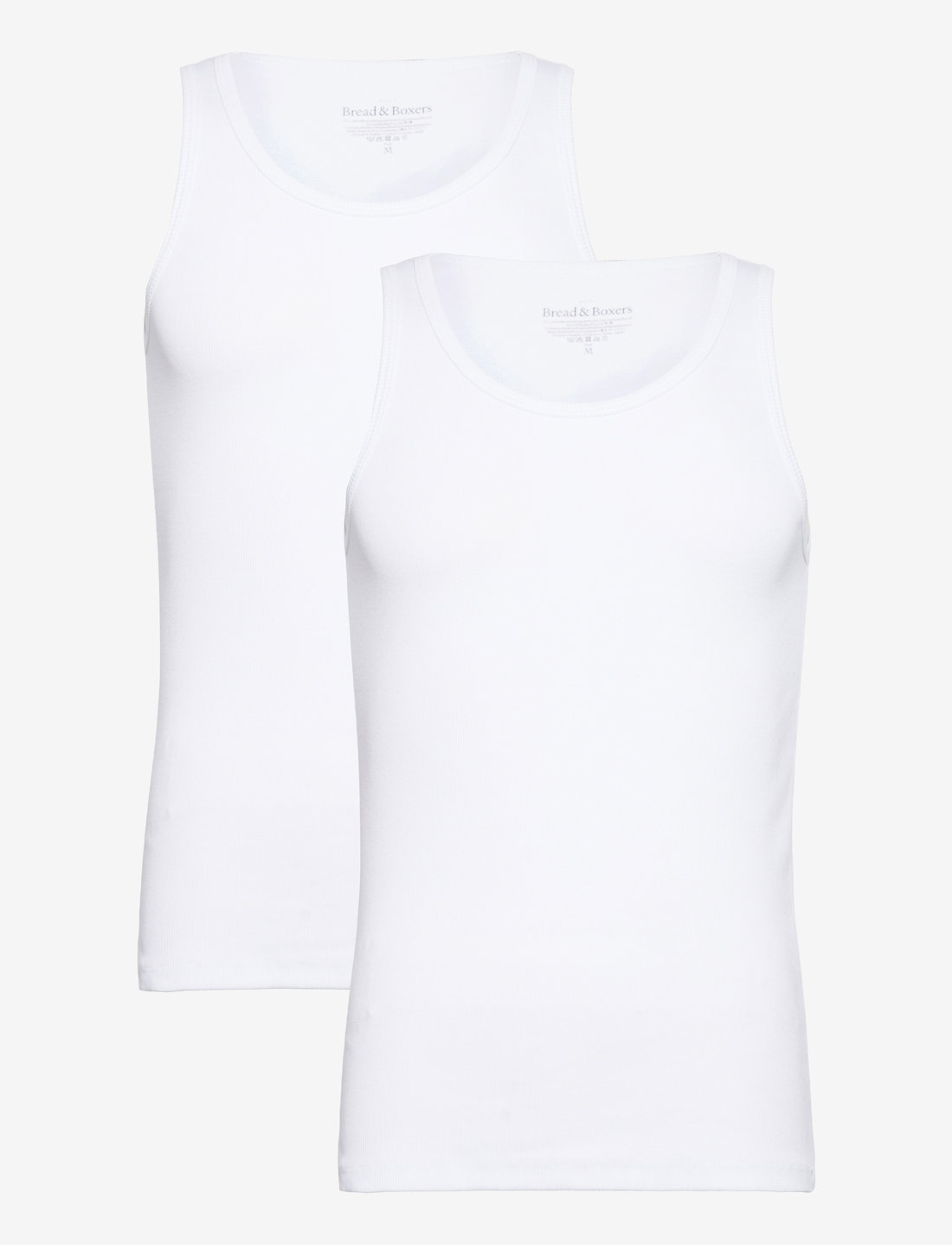 Bread & Boxers - 2-Pack Tank Ribbed - tank tops - white - 0