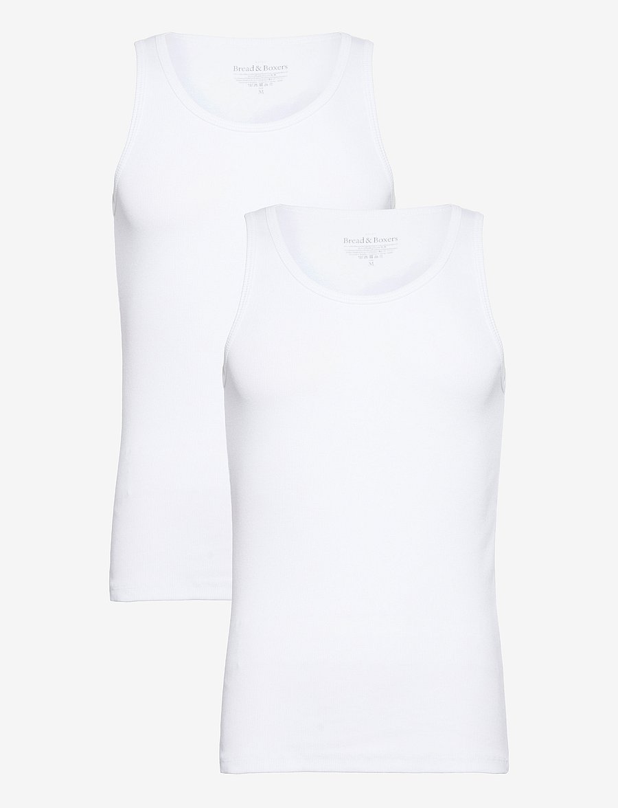 Bread & Boxers - 2-Pack Tank Ribbed - tanktops - white - 0
