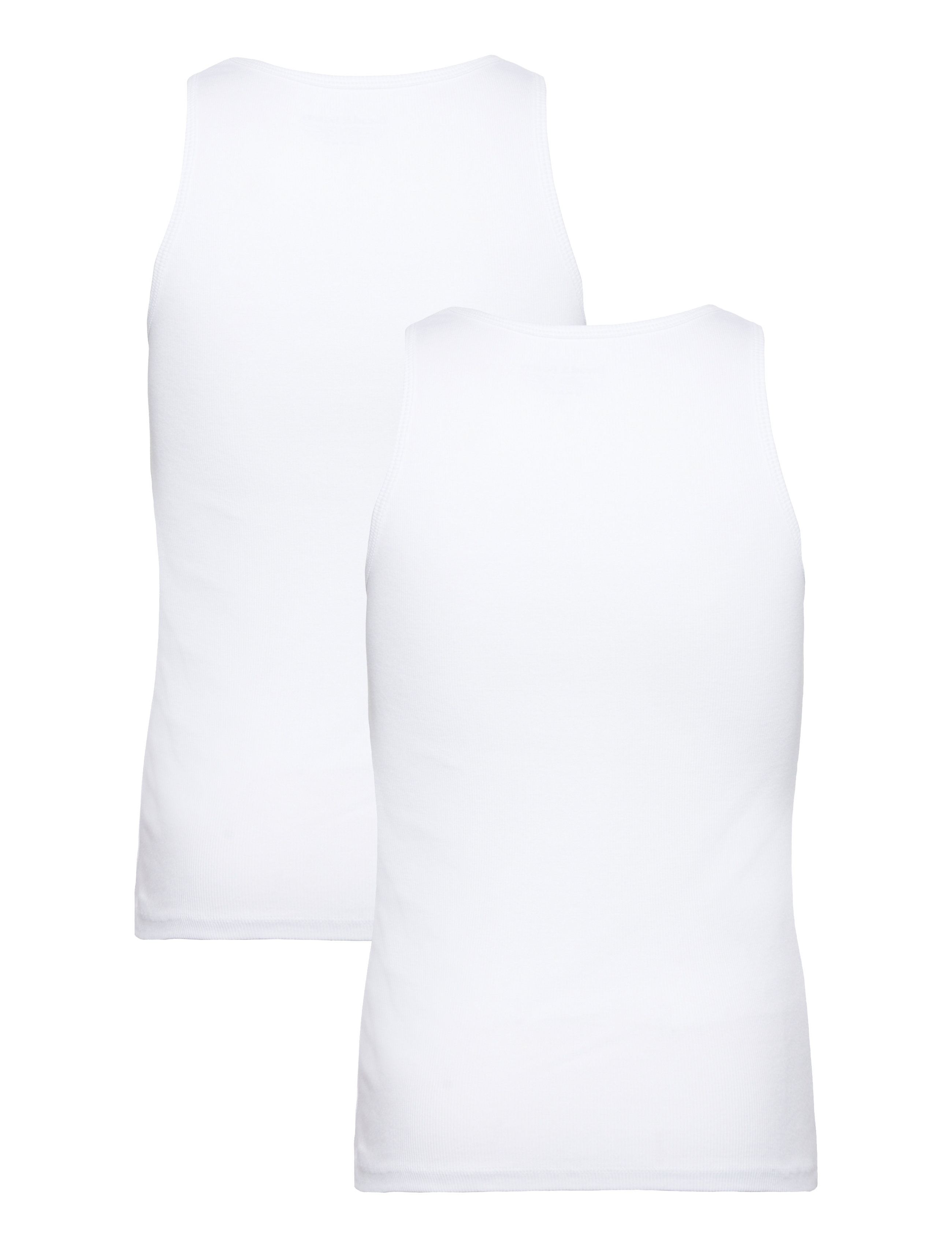 Bread & Boxers - 2-Pack Tank Ribbed - sleeveless shirts - white - 1